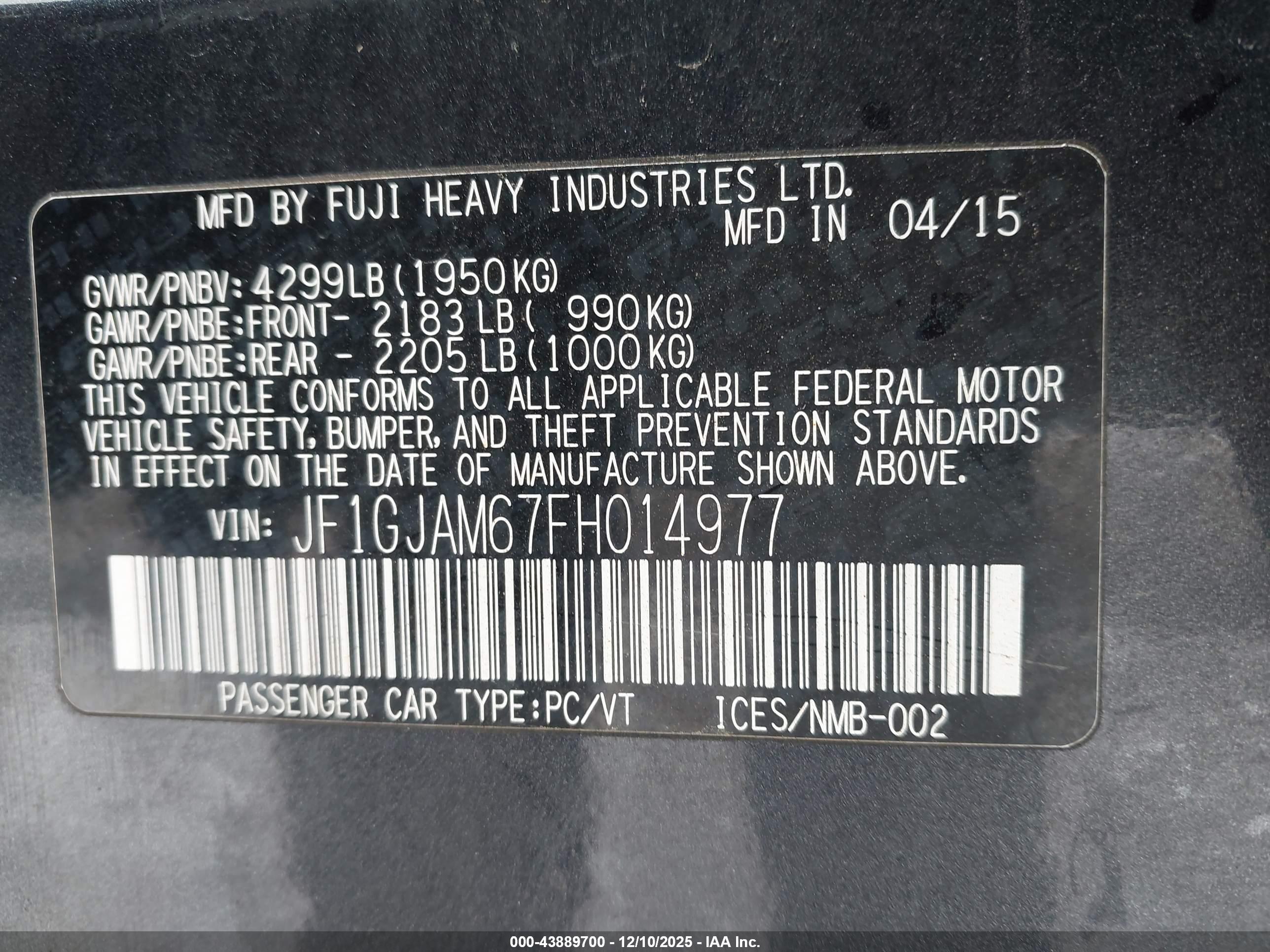 SUBARU IMPREZA image 9