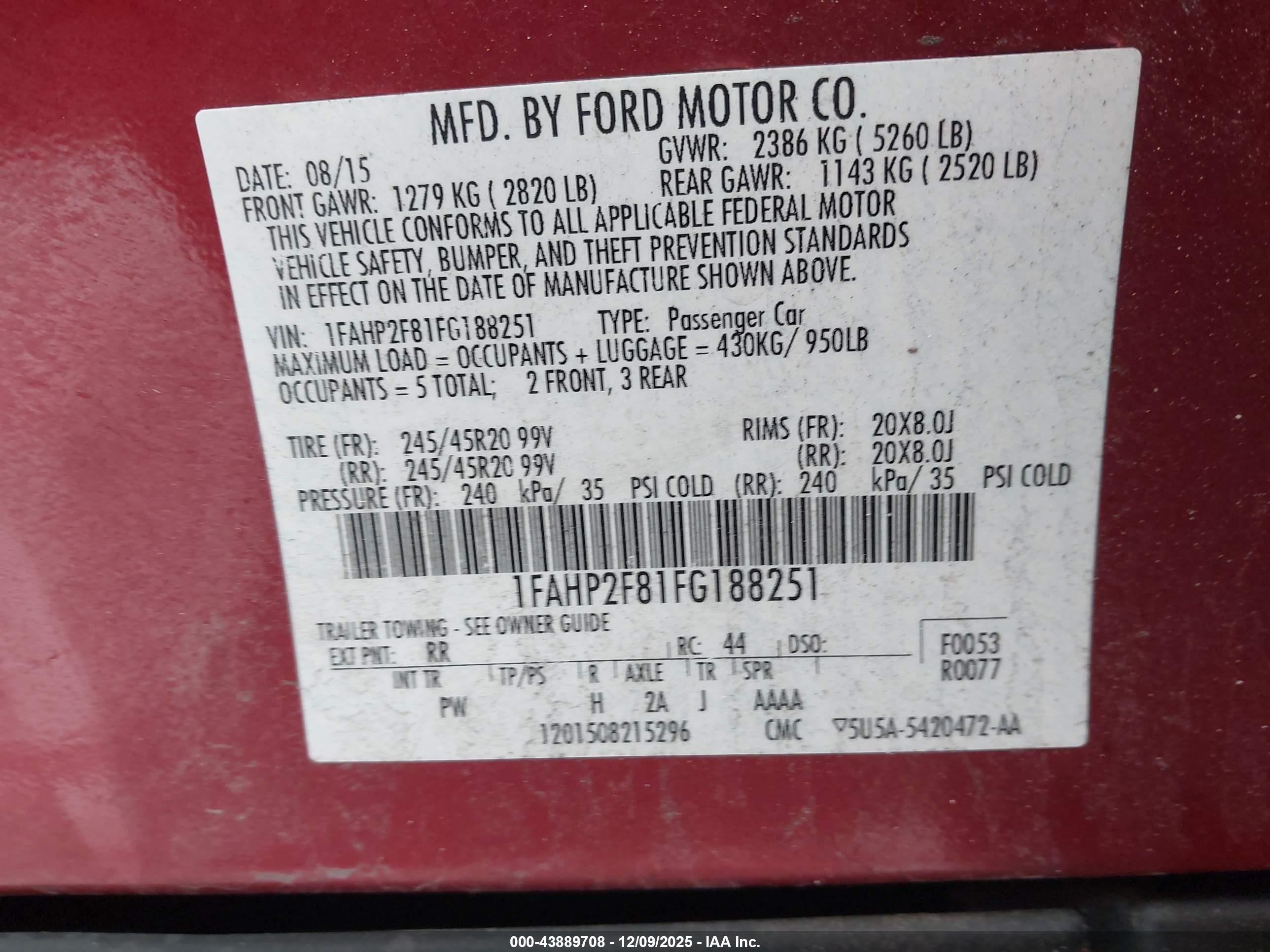 FORD TAURUS image 9