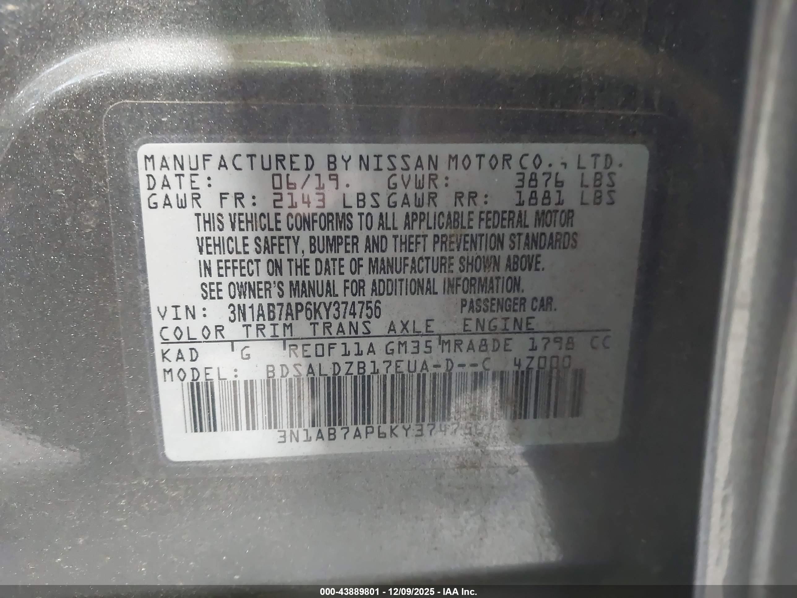 NISSAN SENTRA image 9