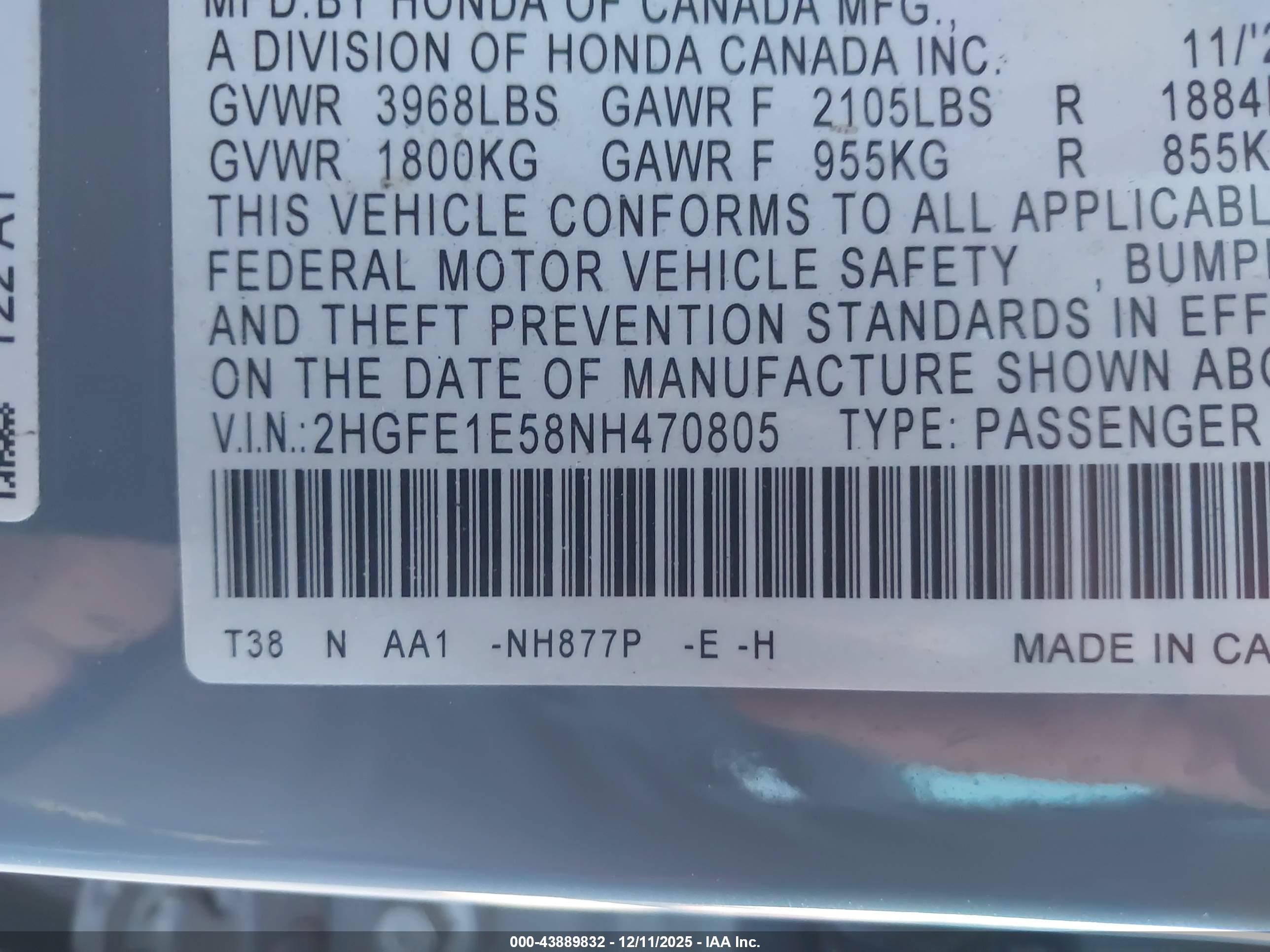 HONDA CIVIC image 9