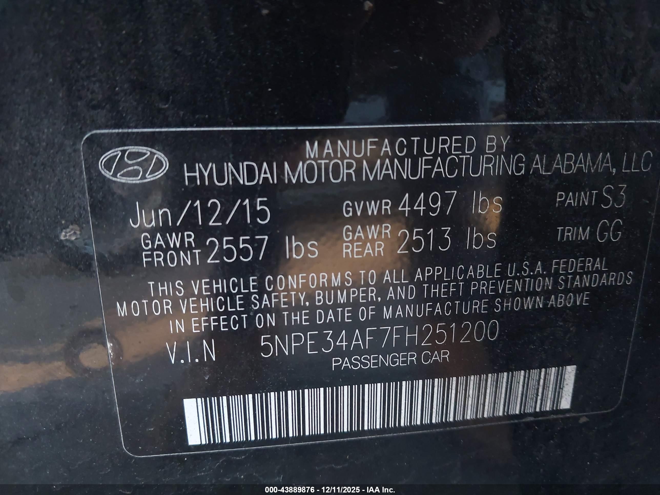 HYUNDAI SONATA image 9