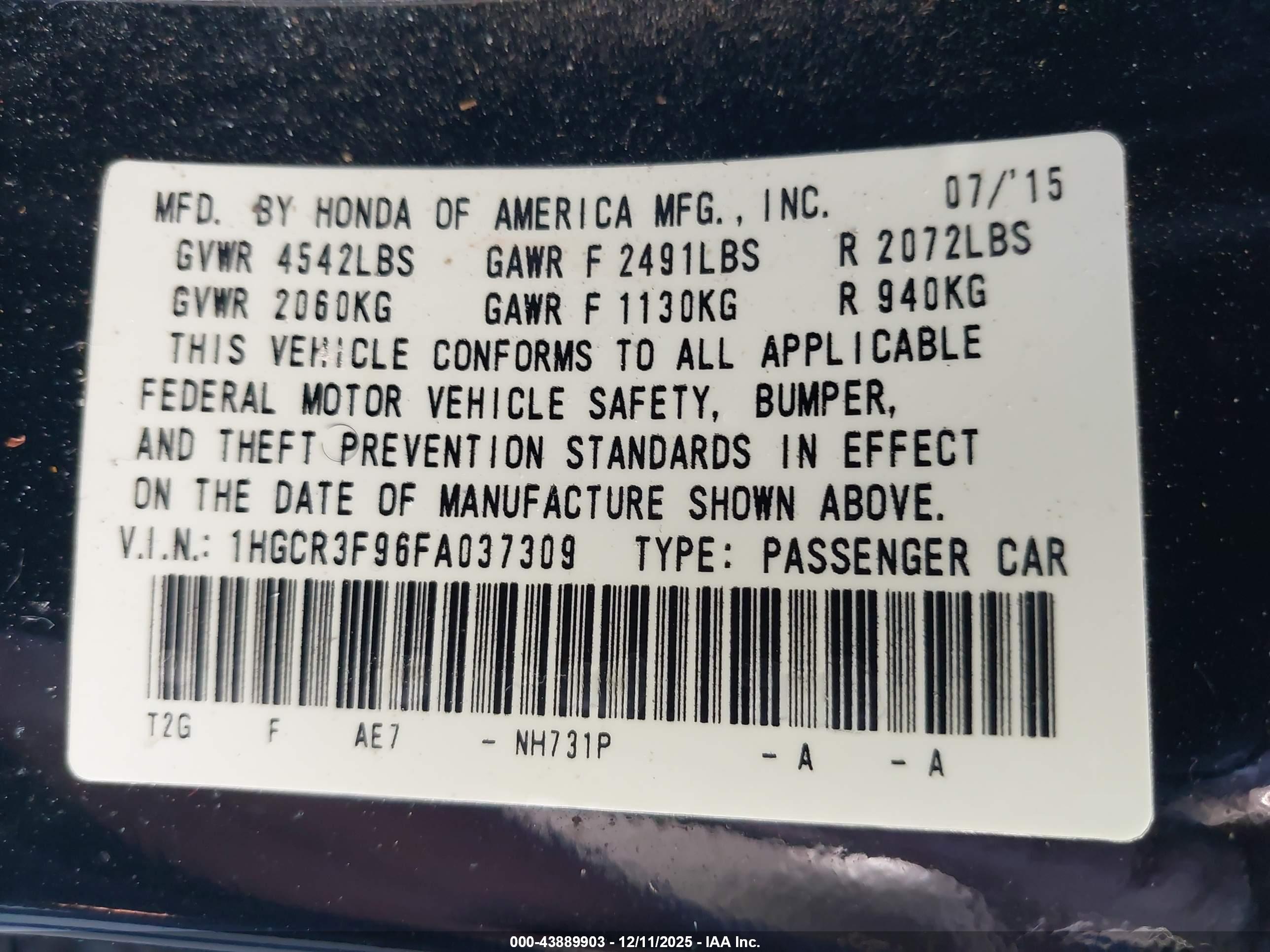 HONDA ACCORD image 9