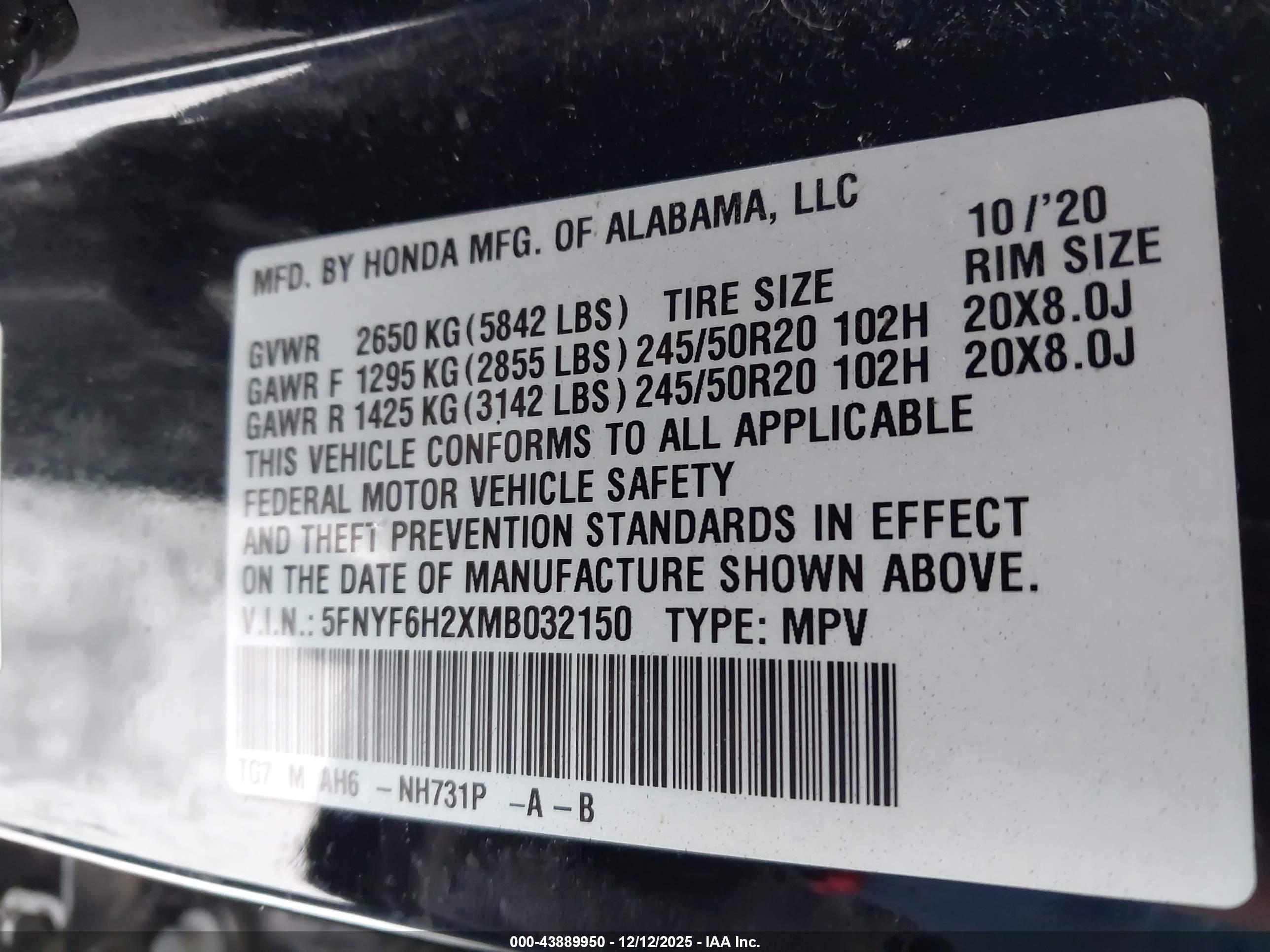 HONDA PILOT image 9