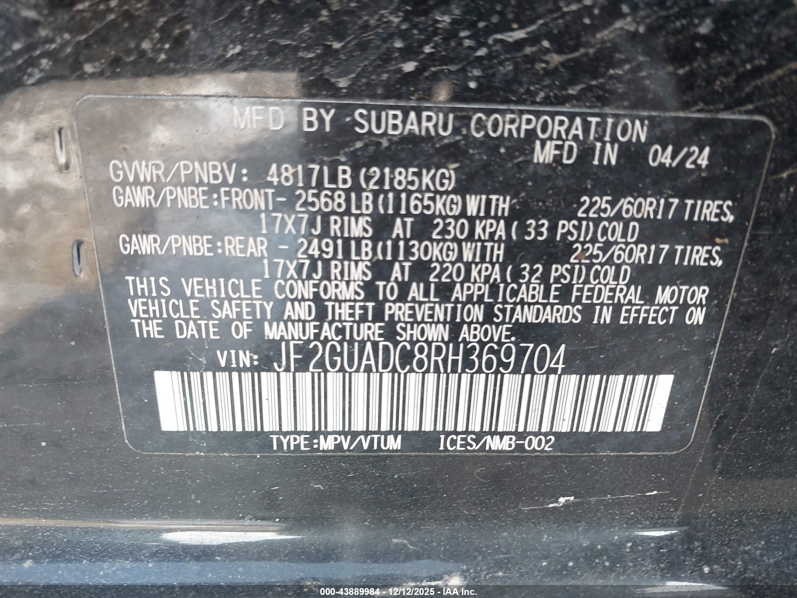 SUBARU CROSSTREK image 9