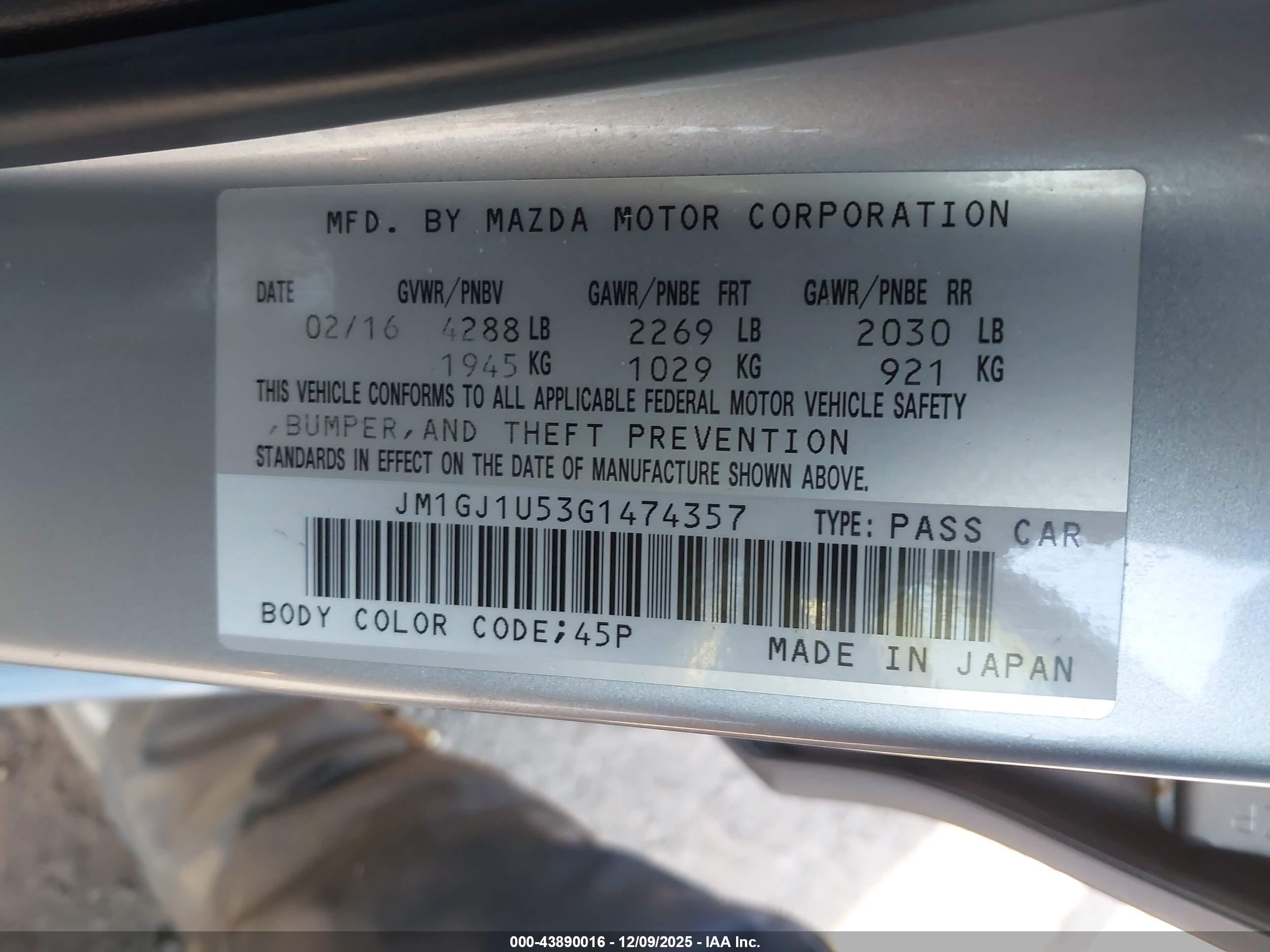 MAZDA MAZDA6 image 9
