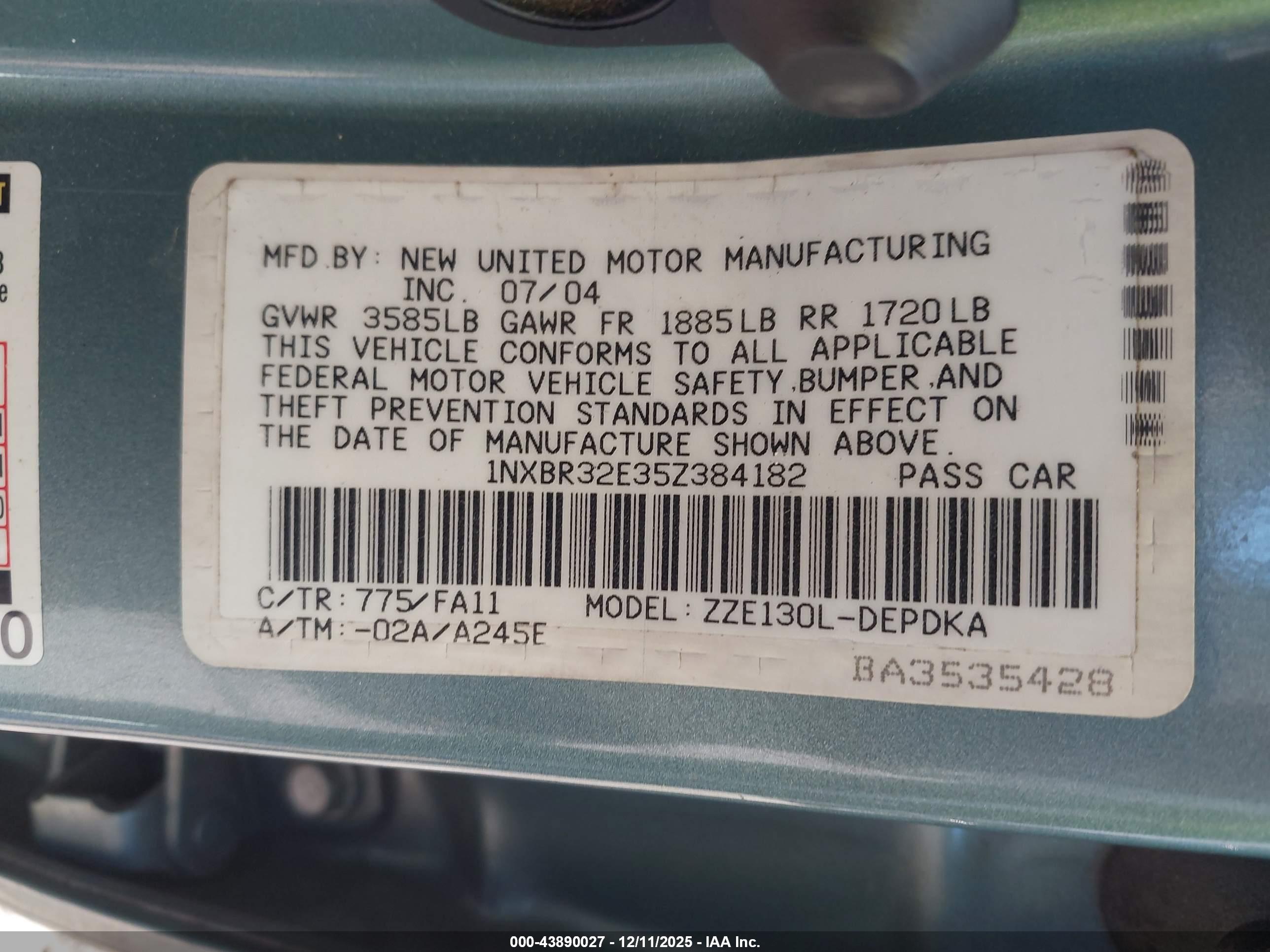 TOYOTA COROLLA image 9