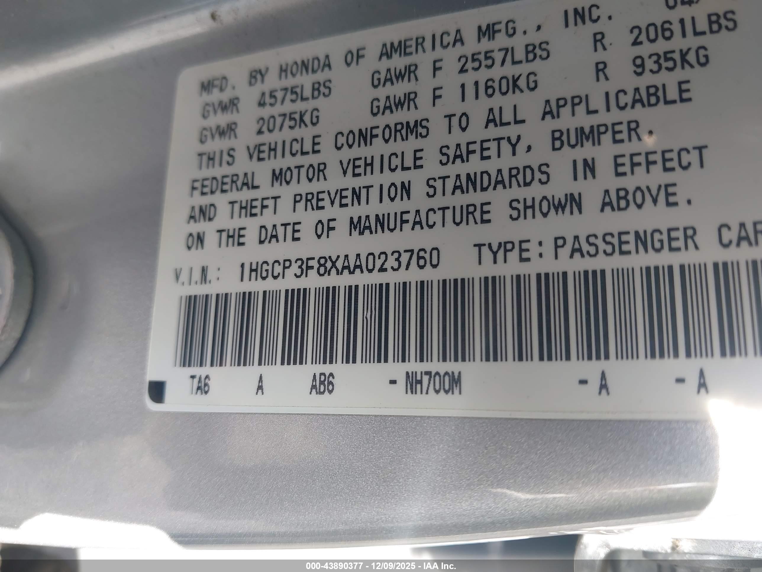 HONDA ACCORD image 9