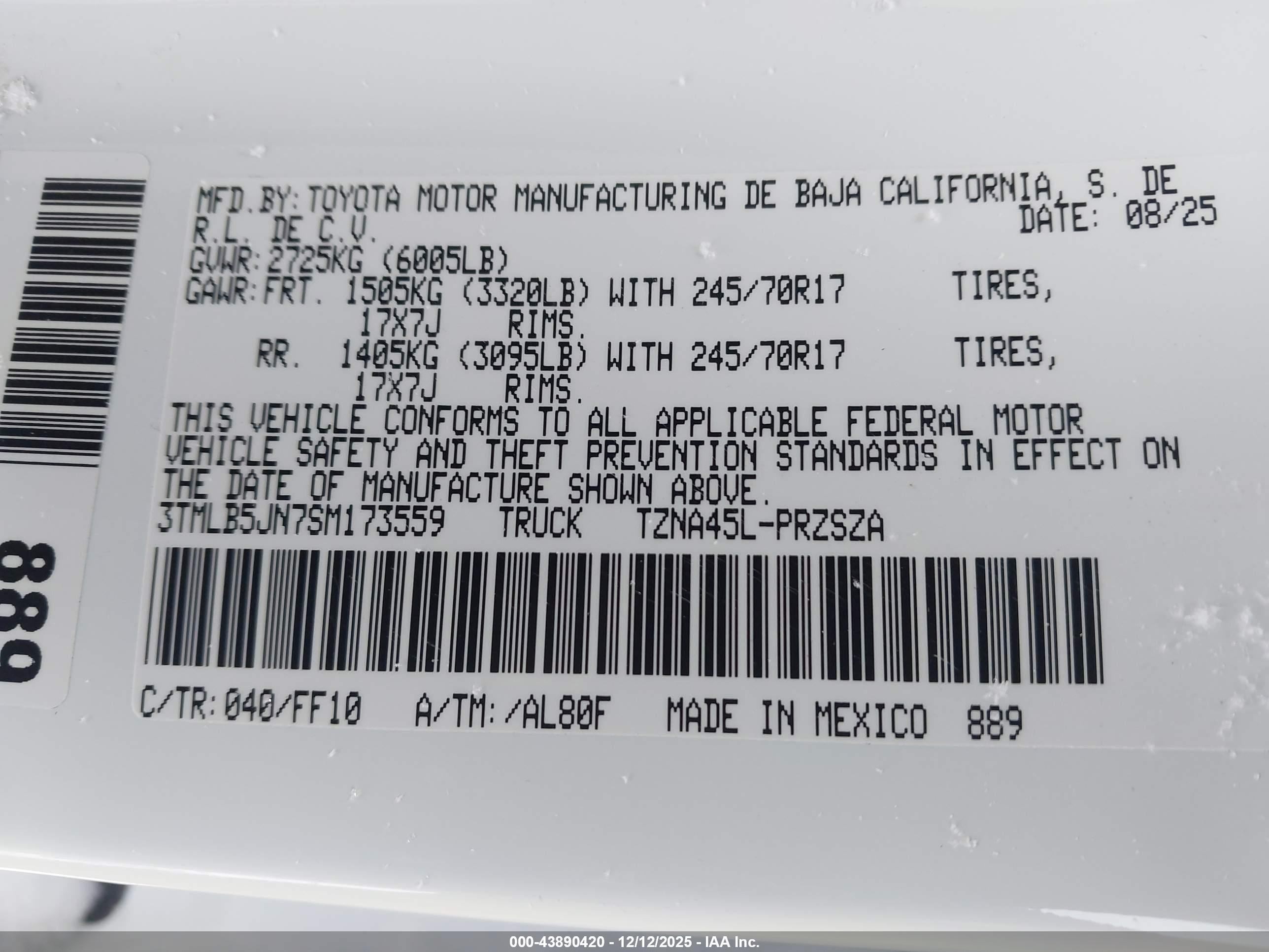 TOYOTA TACOMA image 9