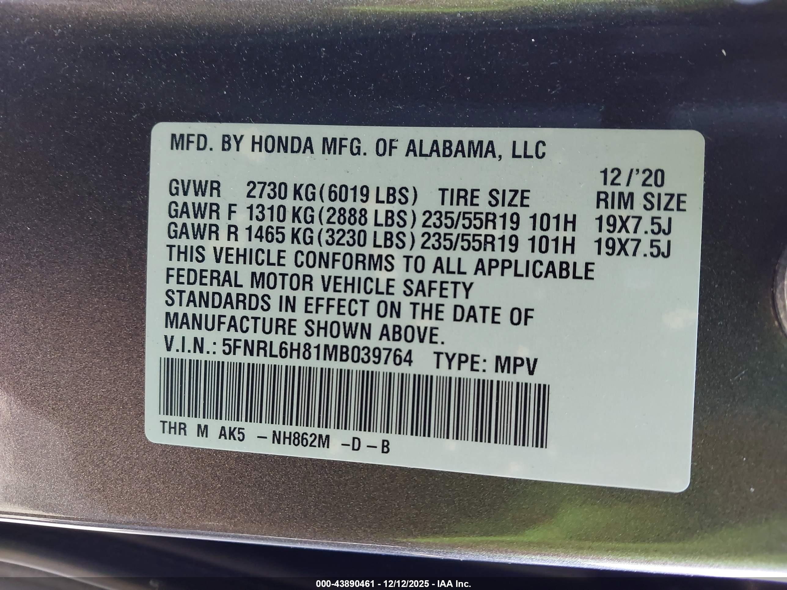 HONDA ODYSSEY image 9