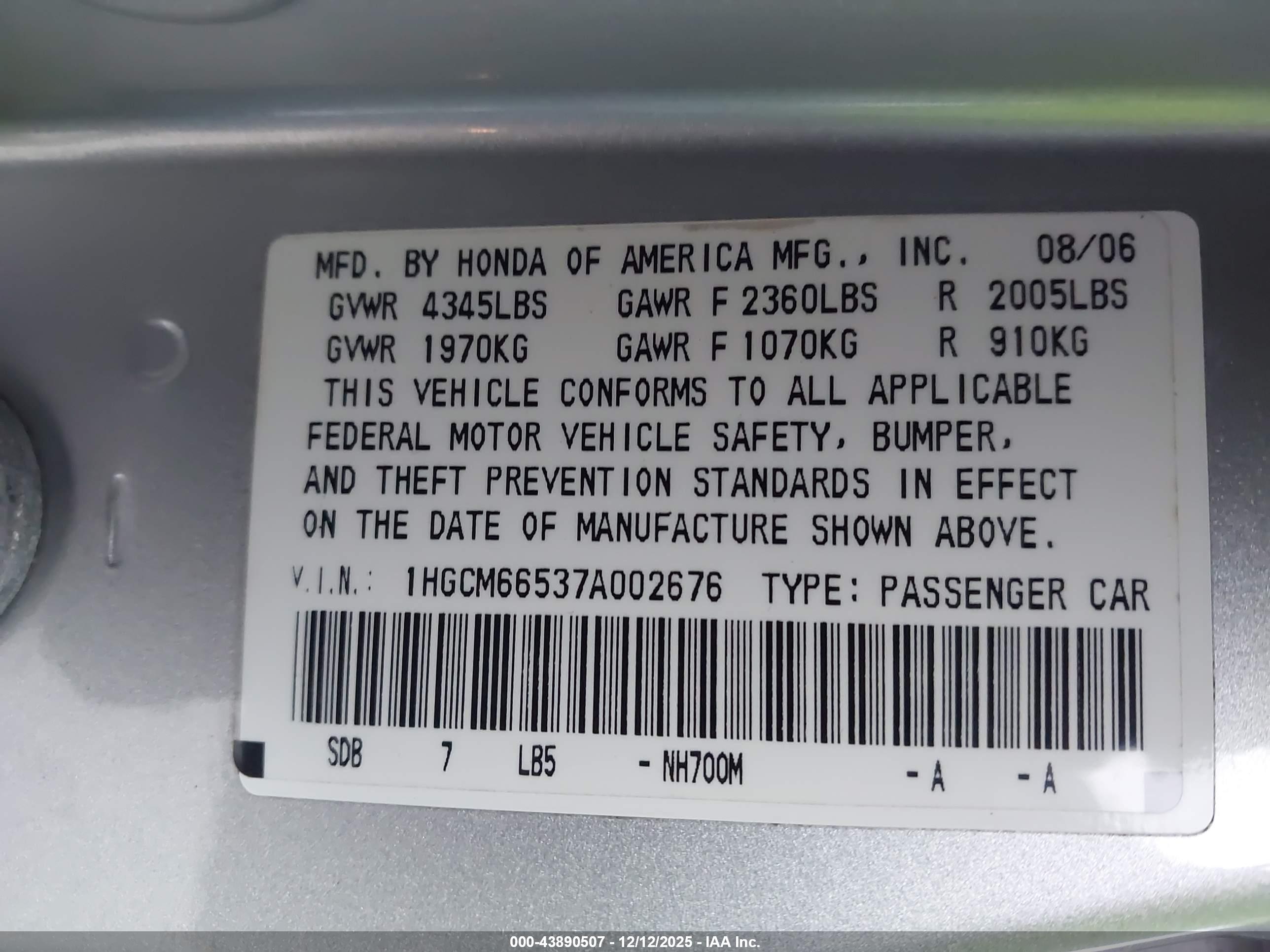 HONDA ACCORD image 9