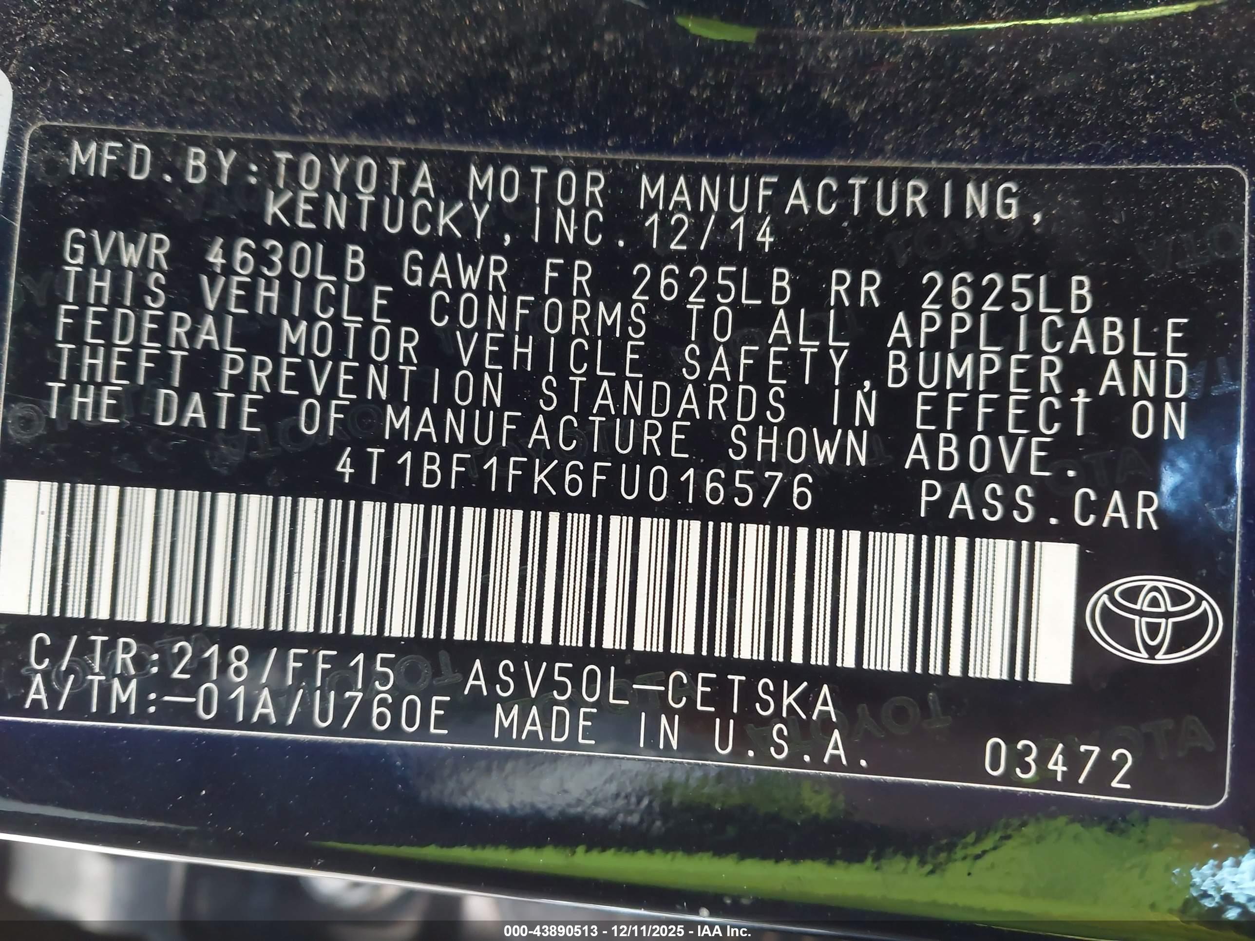 TOYOTA CAMRY image 9