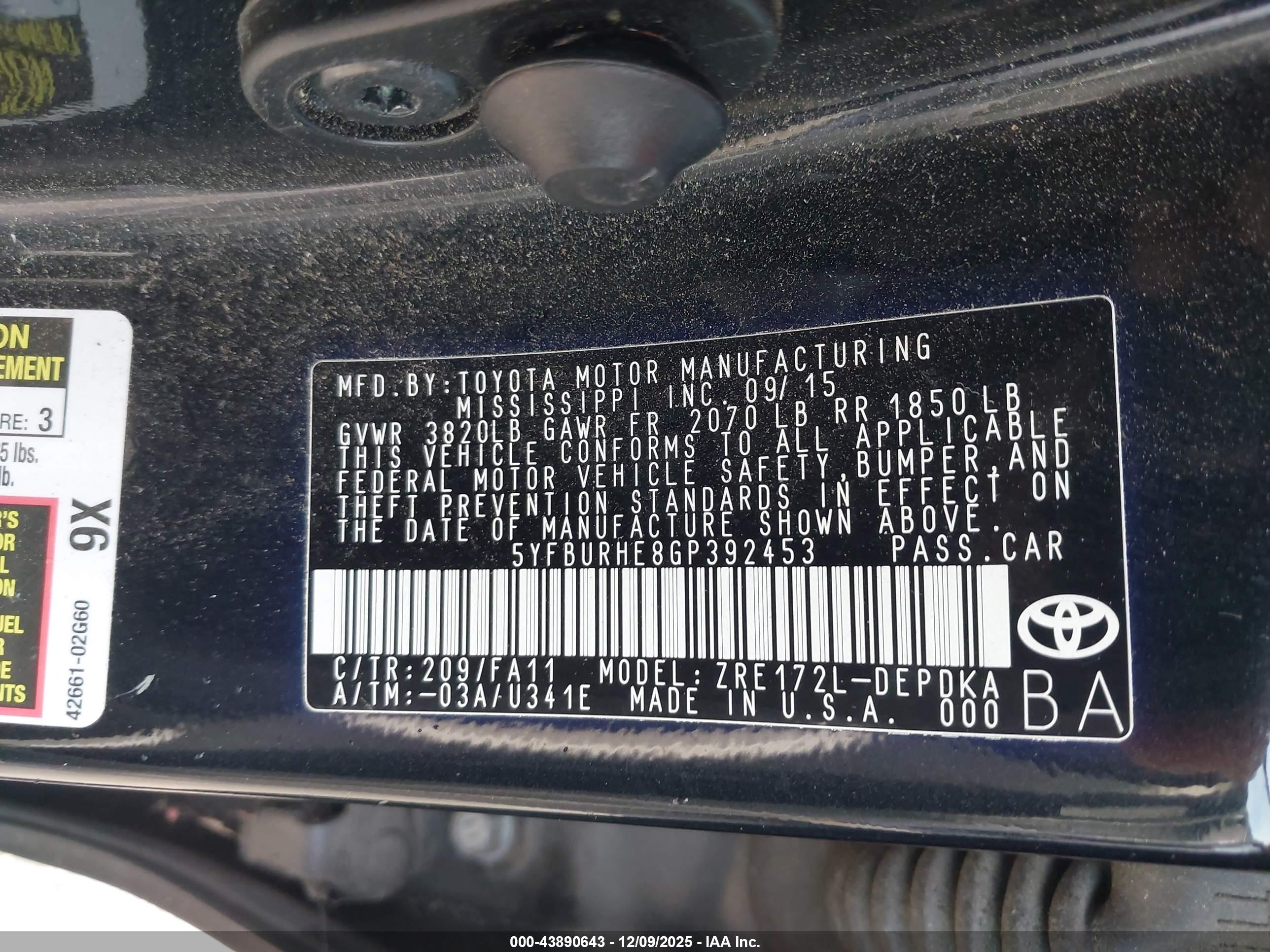 TOYOTA COROLLA image 9