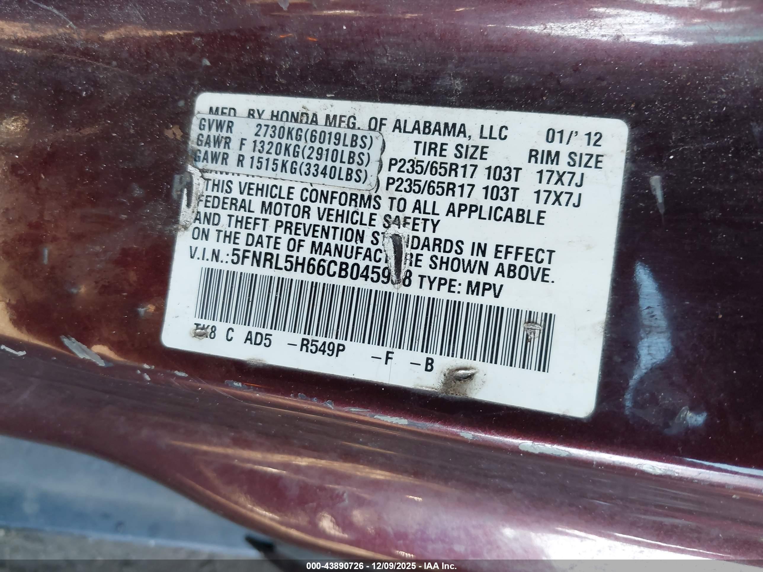 HONDA ODYSSEY image 9