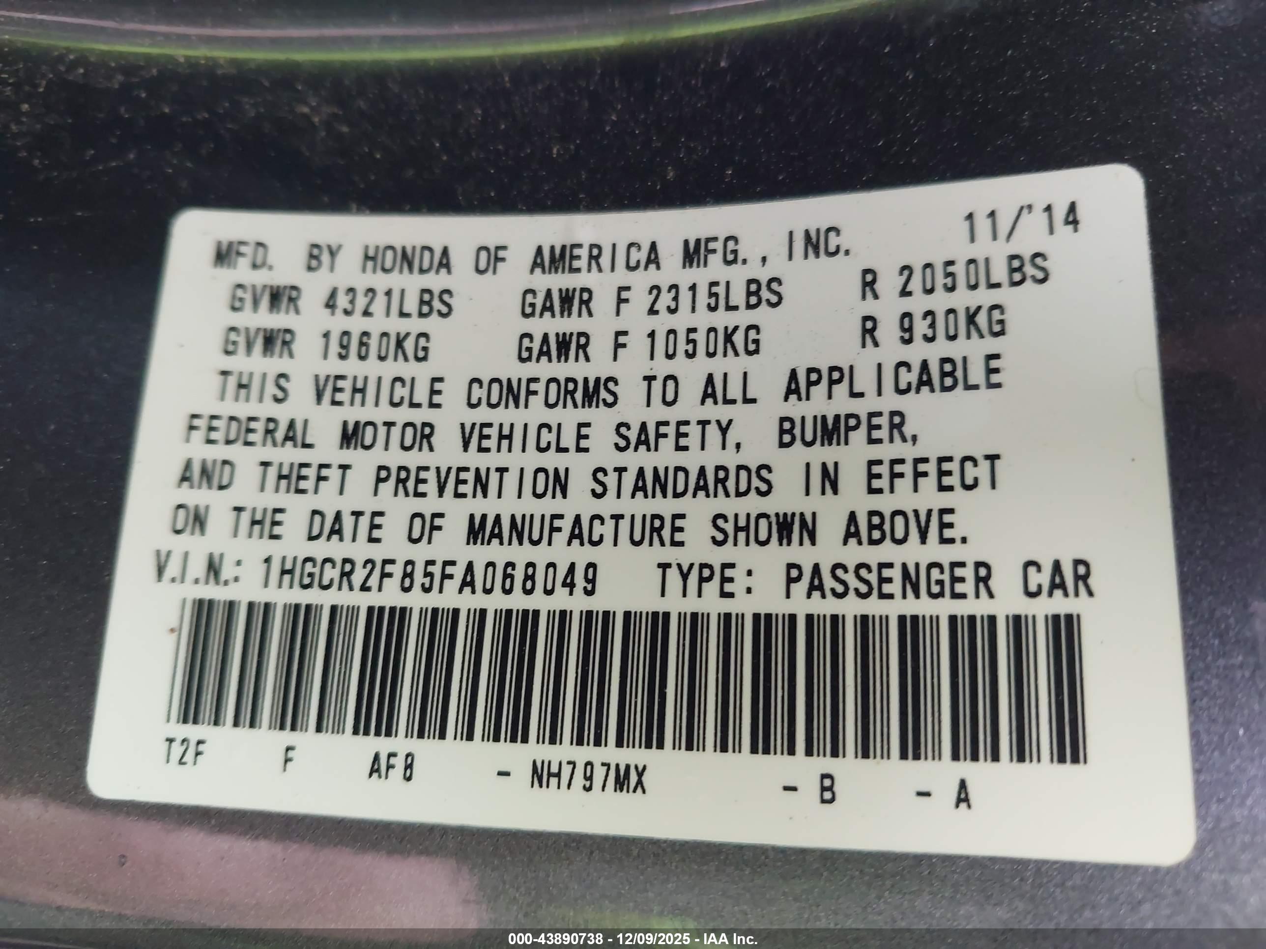 HONDA ACCORD image 9