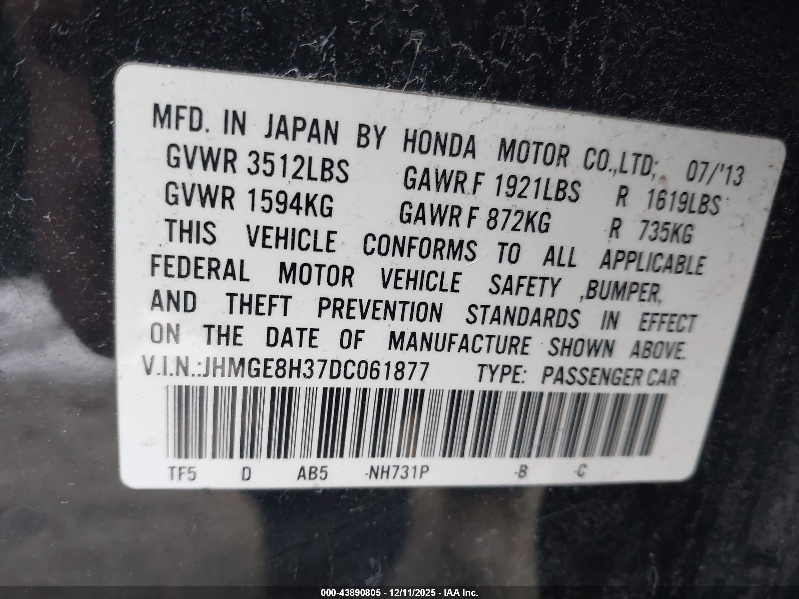 HONDA FIT image 9