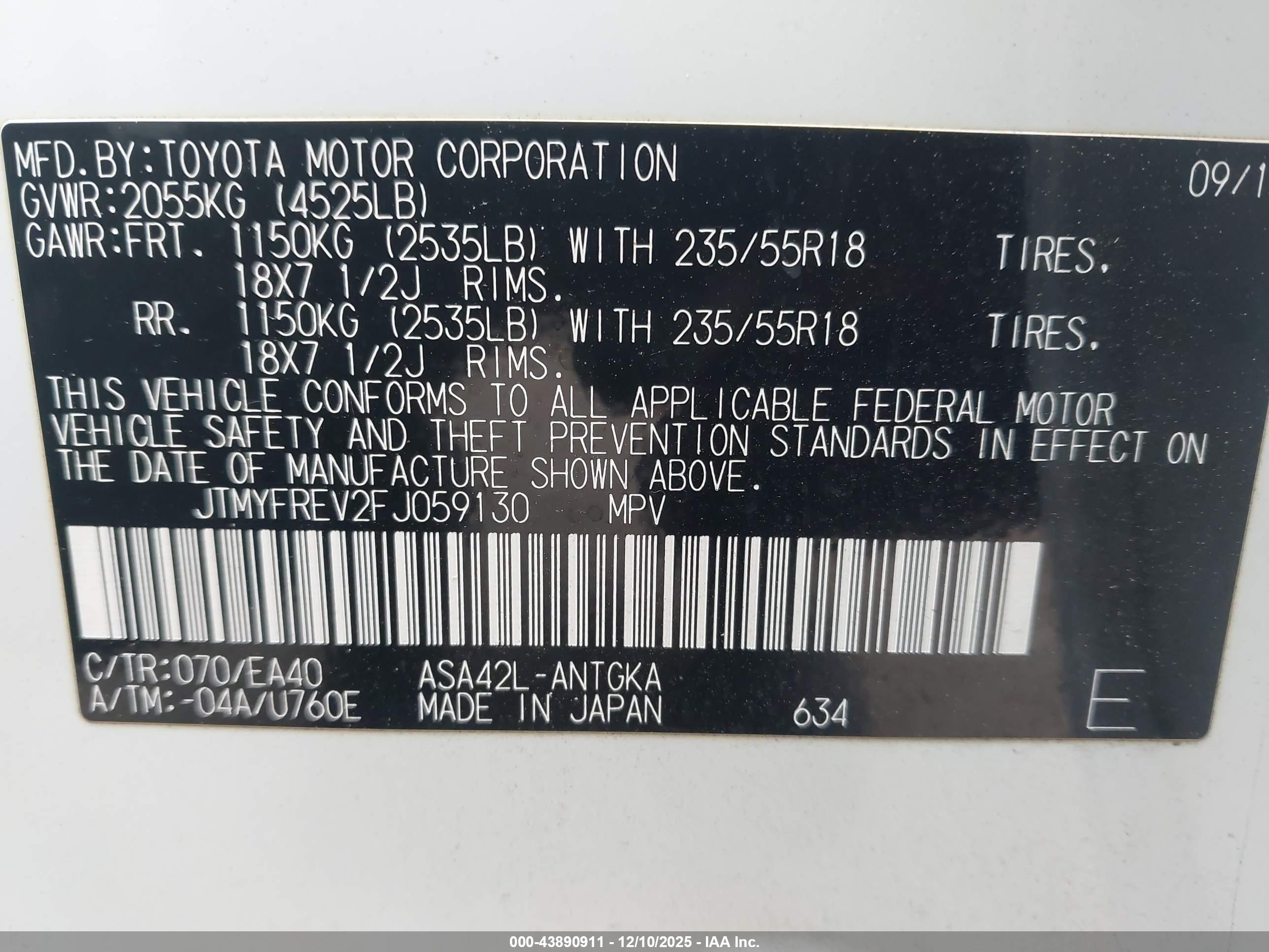 TOYOTA RAV4 image 9