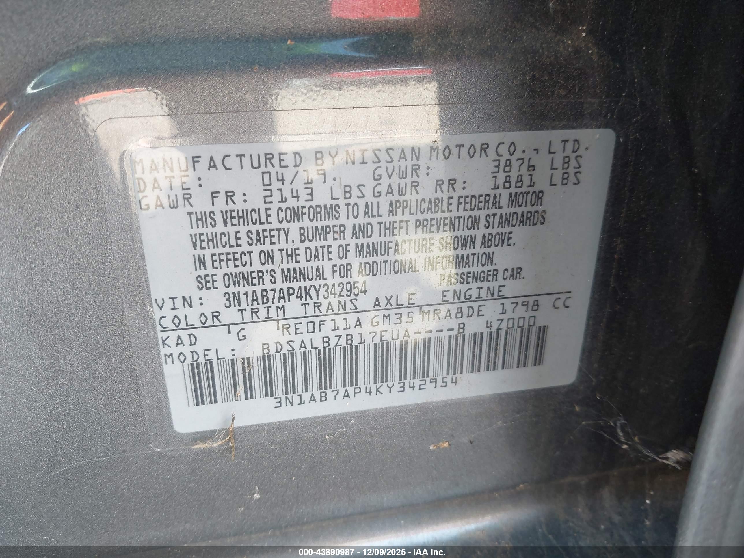 NISSAN SENTRA image 9