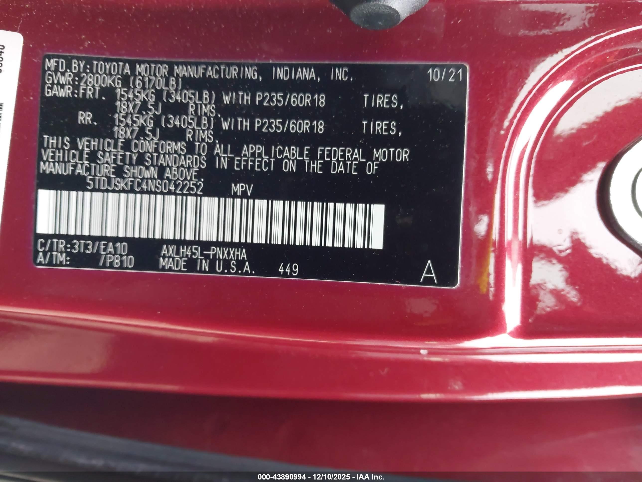 TOYOTA SIENNA image 9