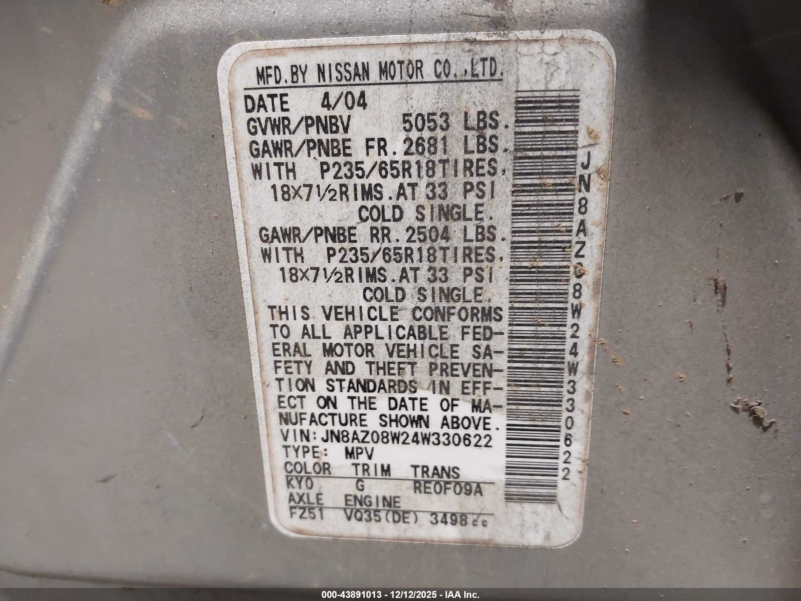 NISSAN MURANO image 9
