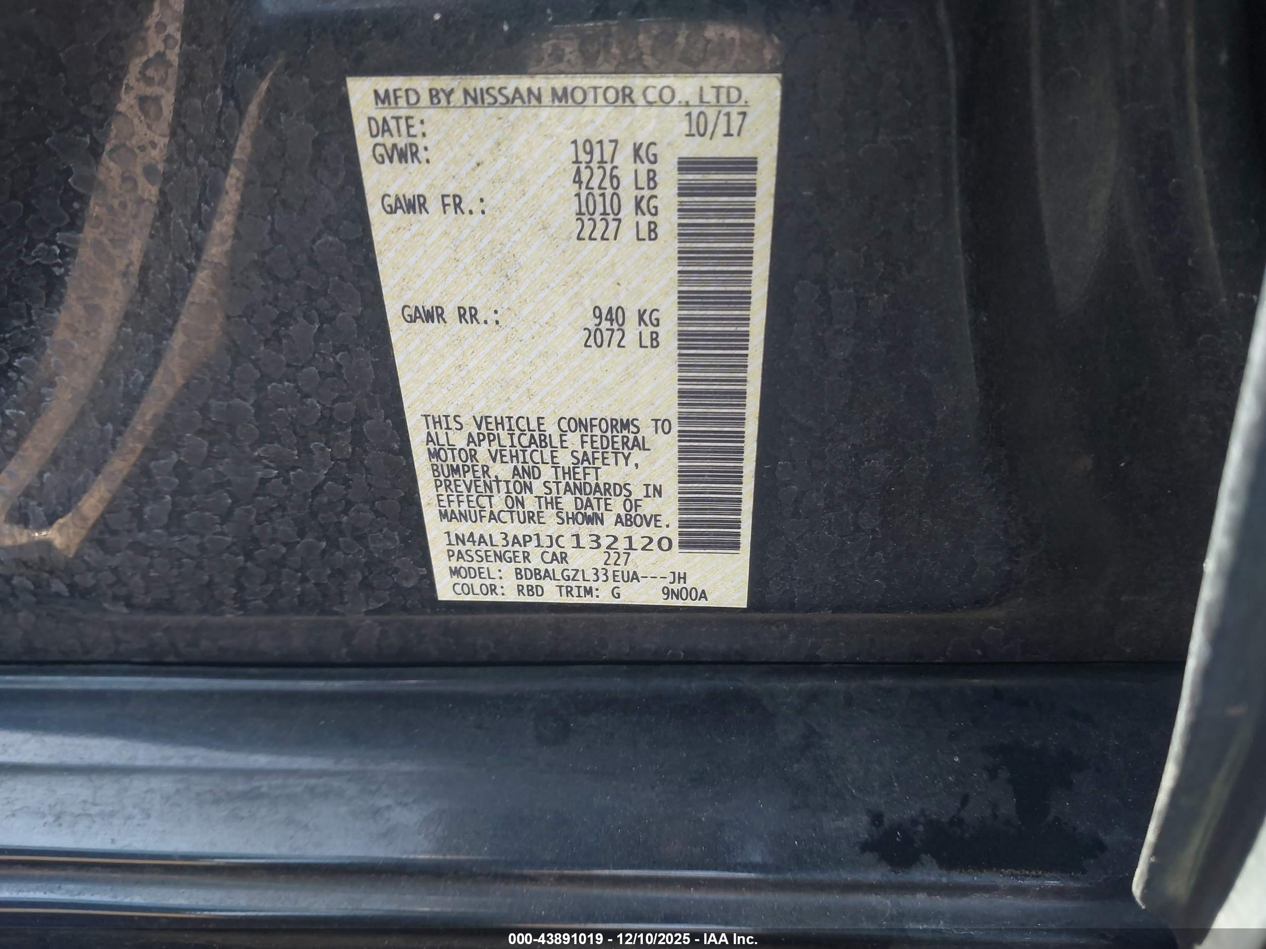 NISSAN ALTIMA image 9