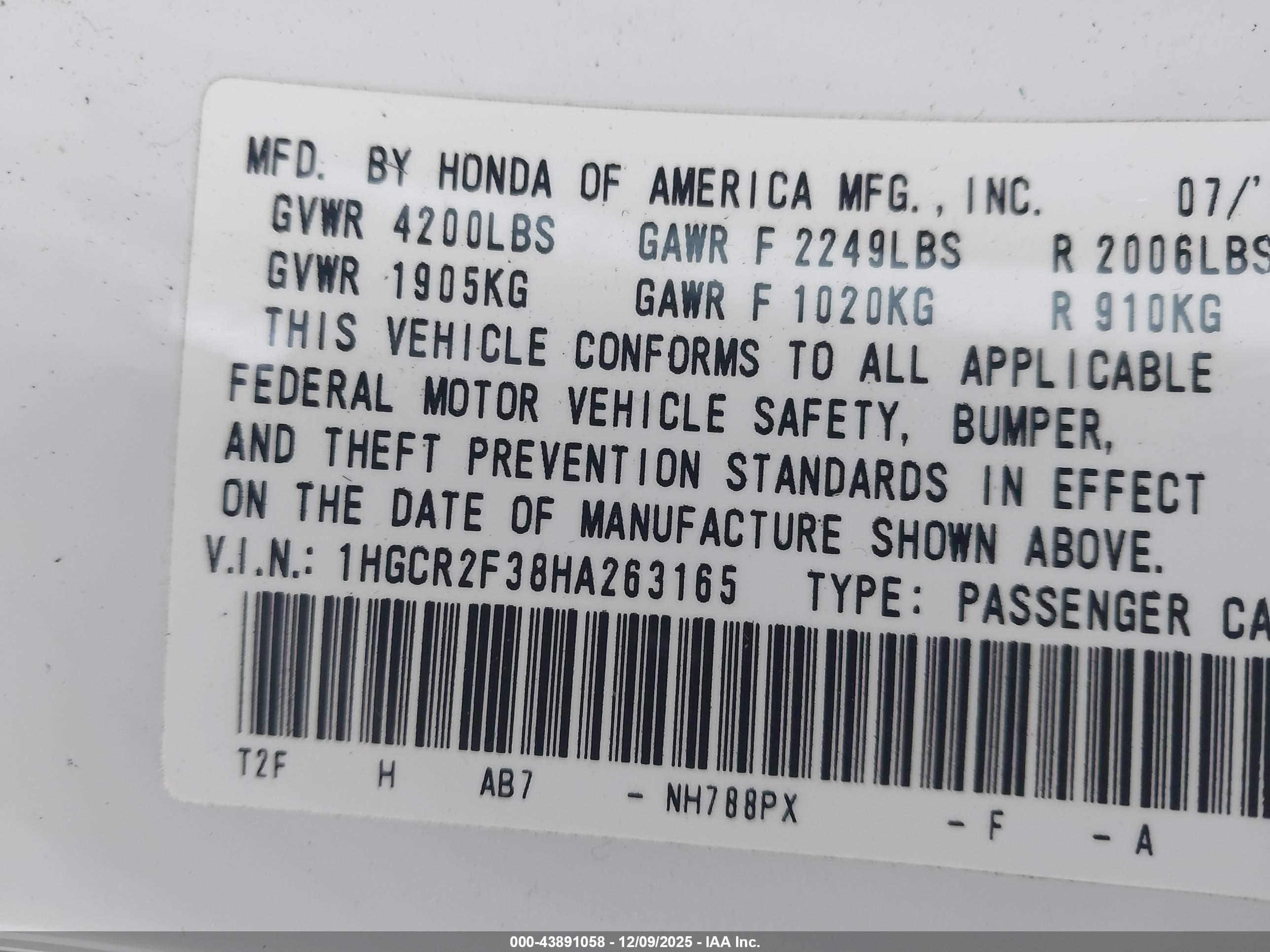 HONDA ACCORD image 9