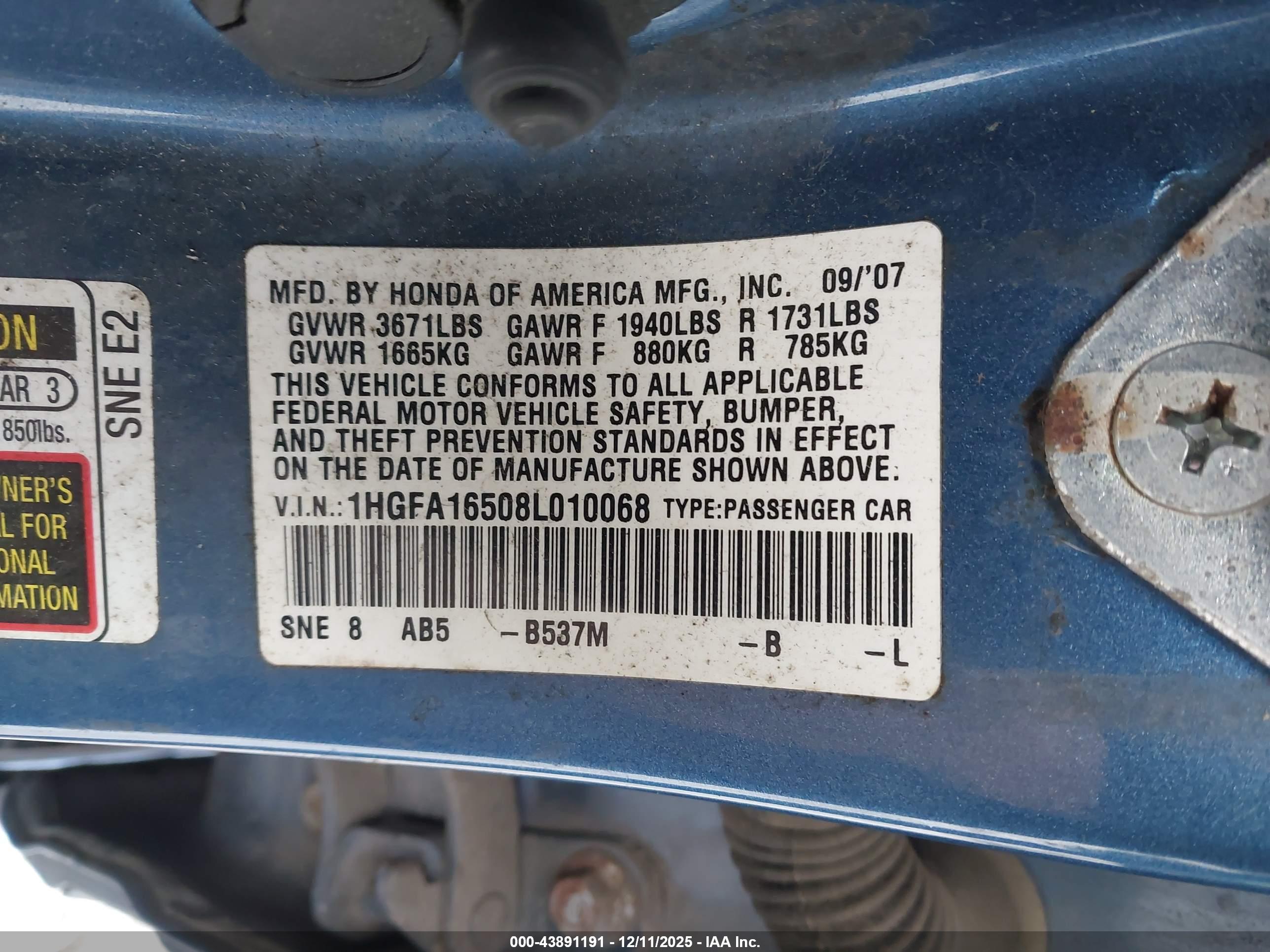 HONDA CIVIC image 9