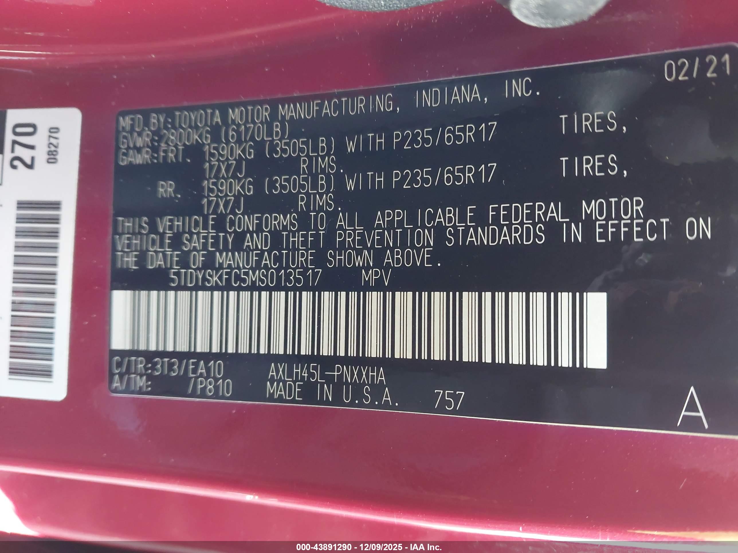 TOYOTA SIENNA image 9
