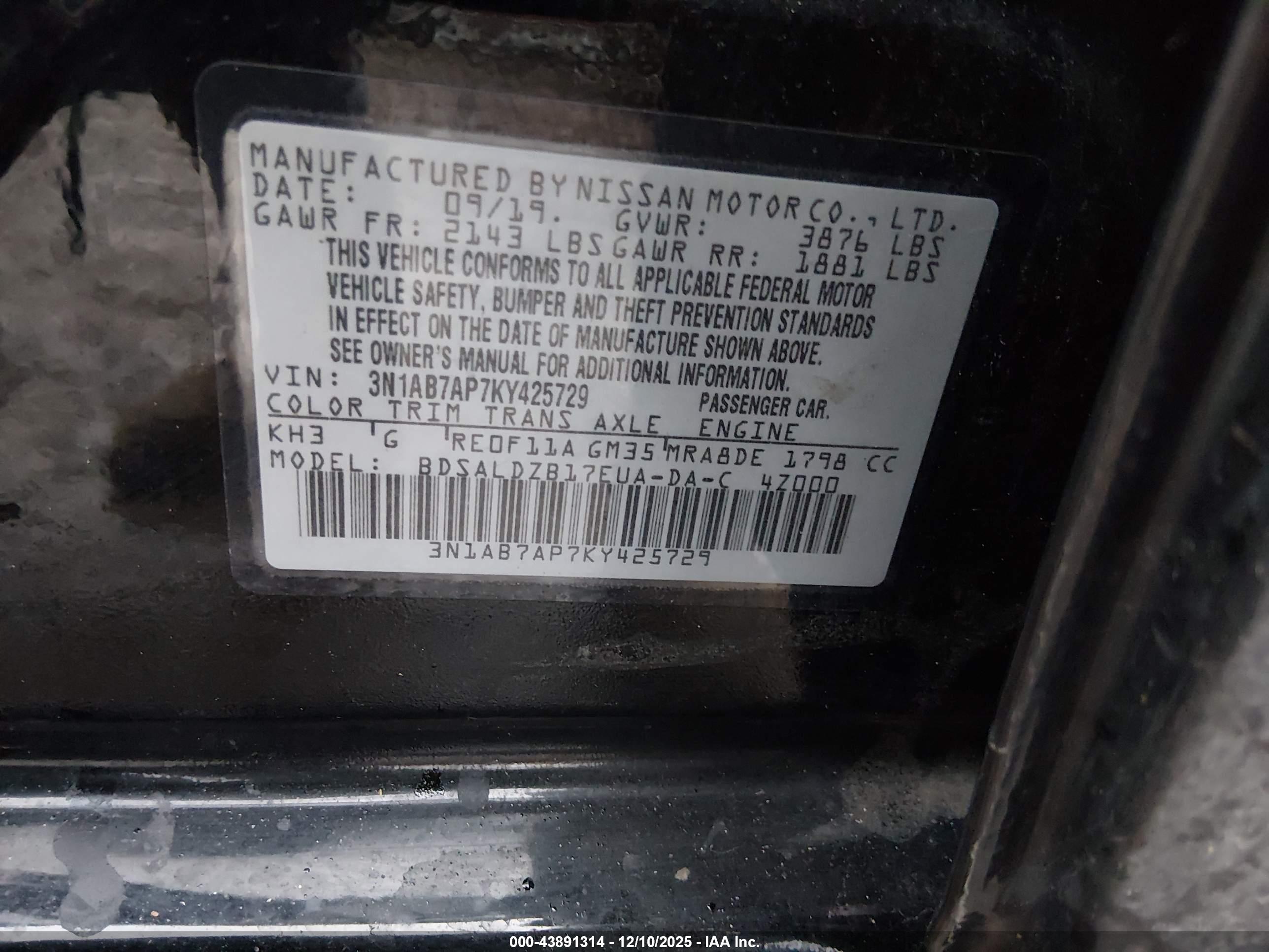 NISSAN SENTRA image 9