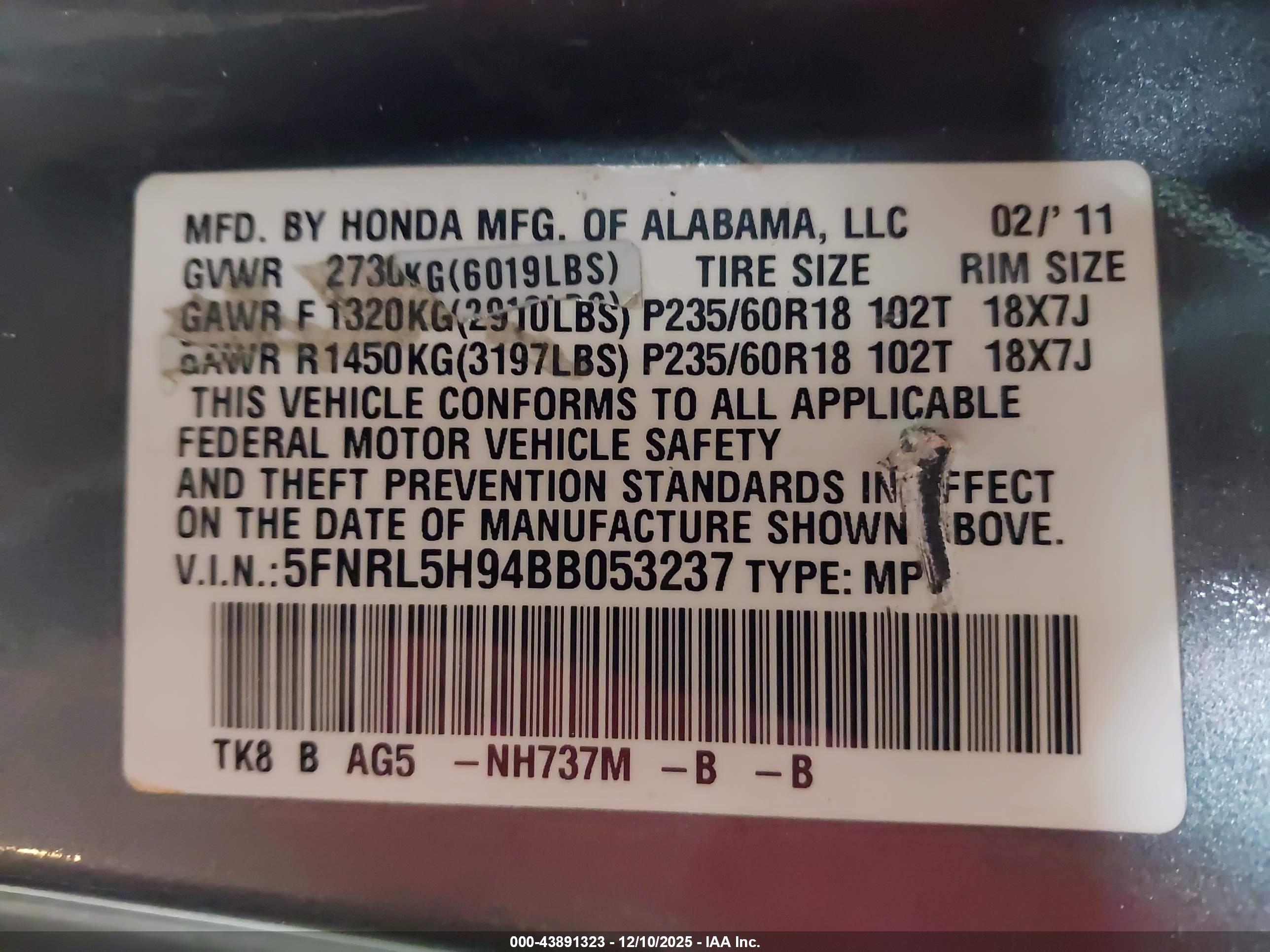 HONDA ODYSSEY image 9
