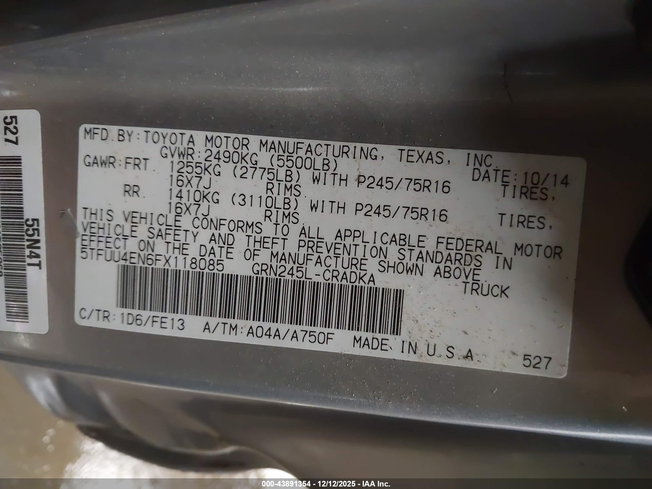TOYOTA TACOMA image 9