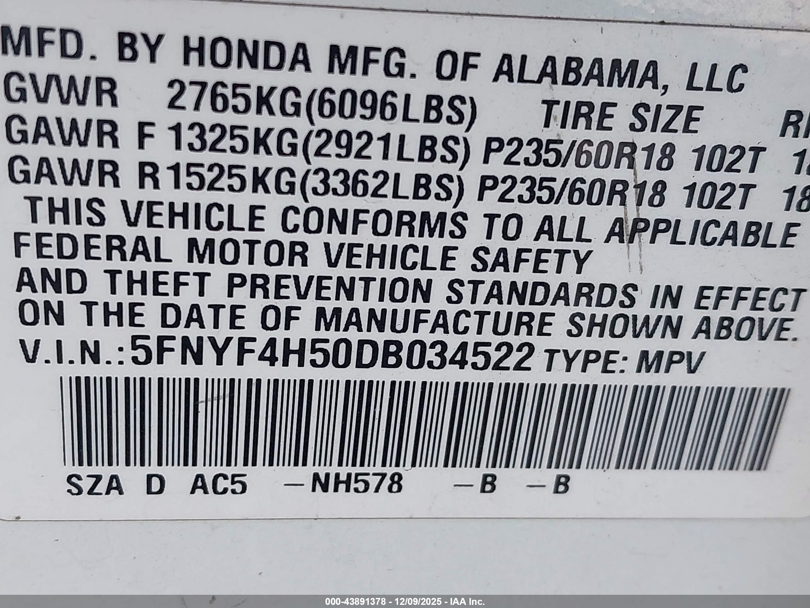 HONDA PILOT image 9
