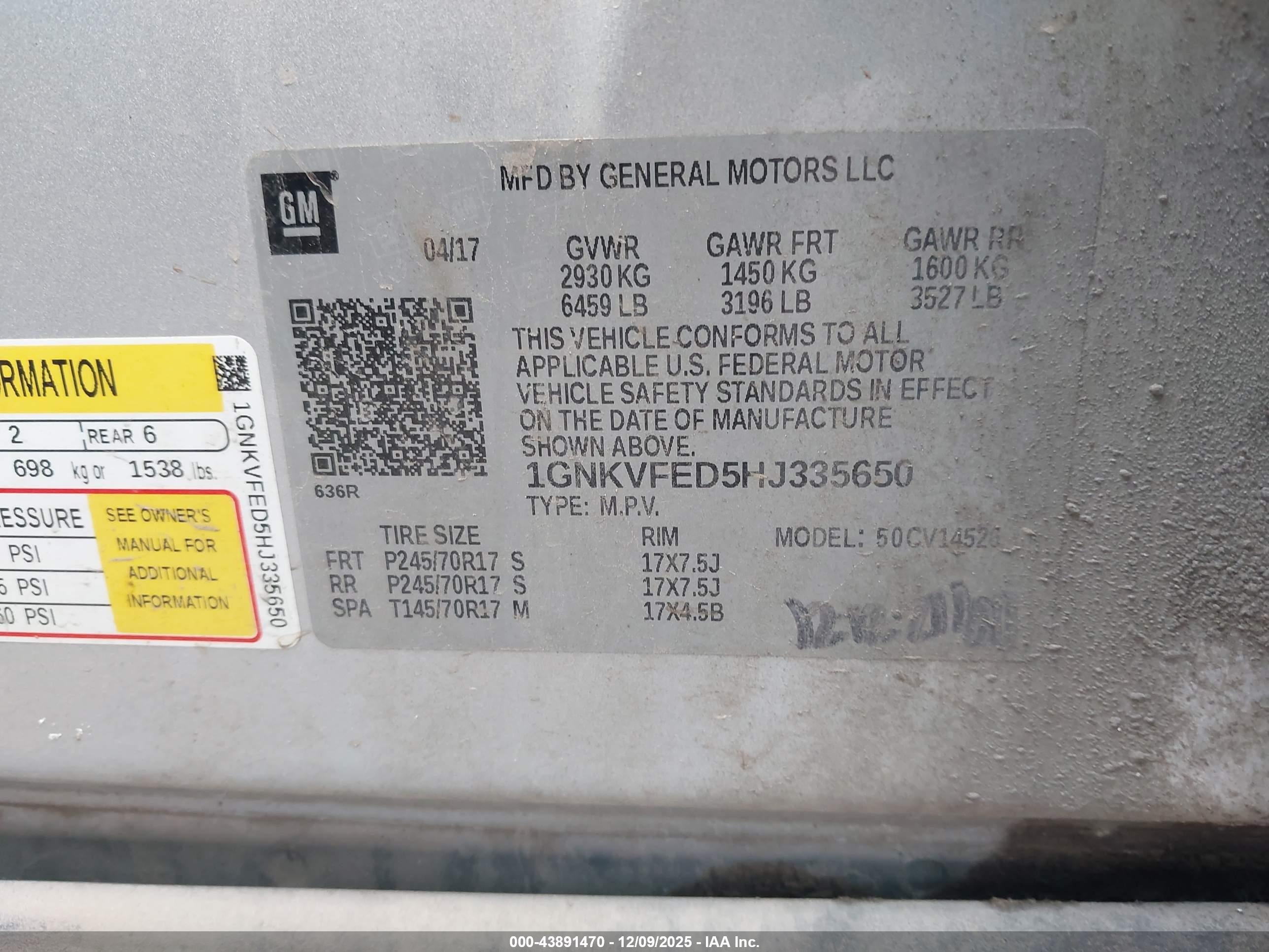 CHEVROLET TRAVERSE image 9