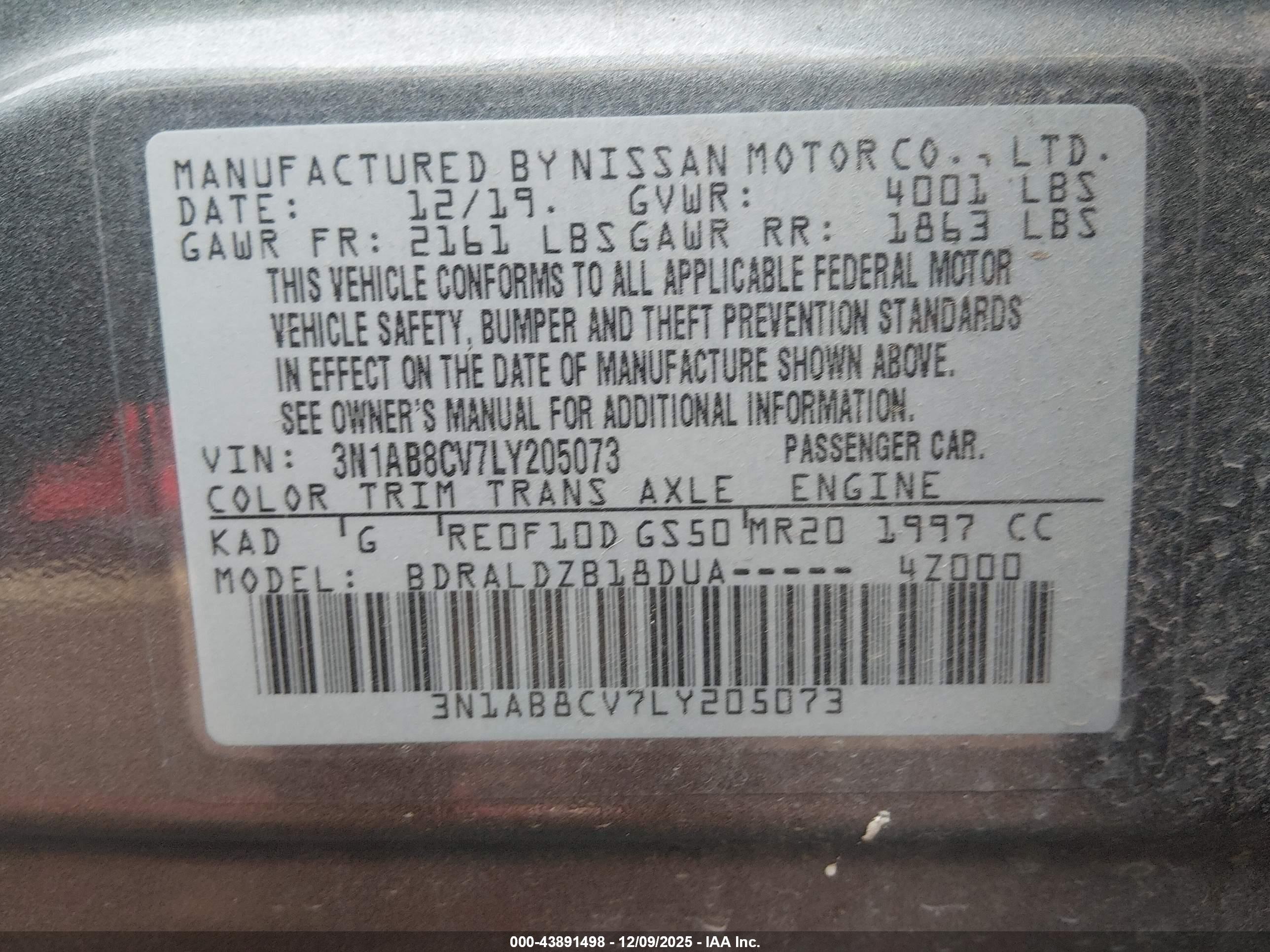 NISSAN SENTRA image 9