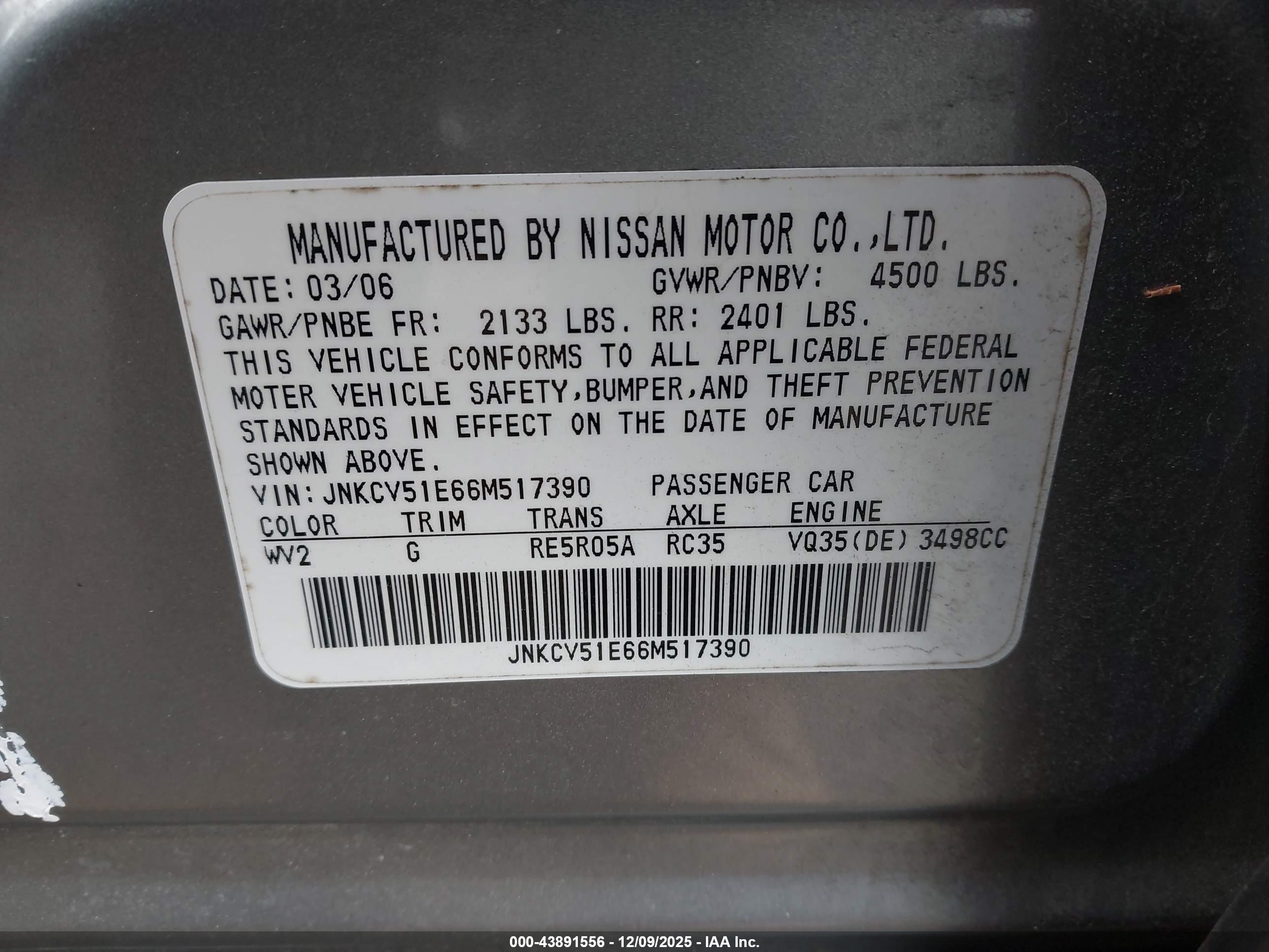 INFINITI G35 image 9