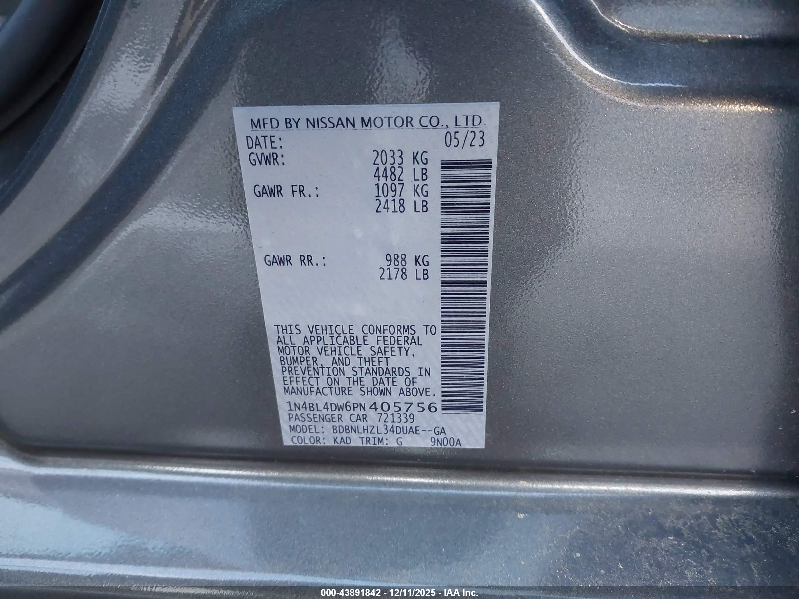 NISSAN ALTIMA image 9