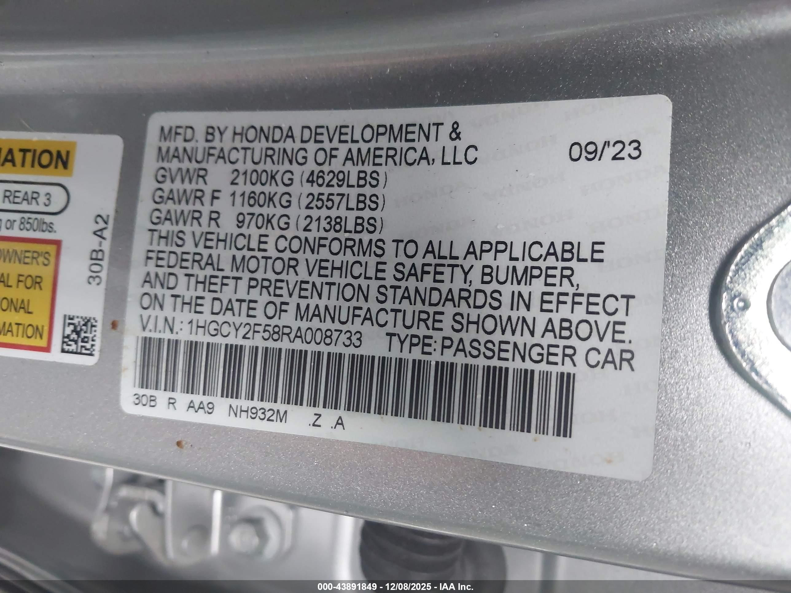 HONDA ACCORD image 9