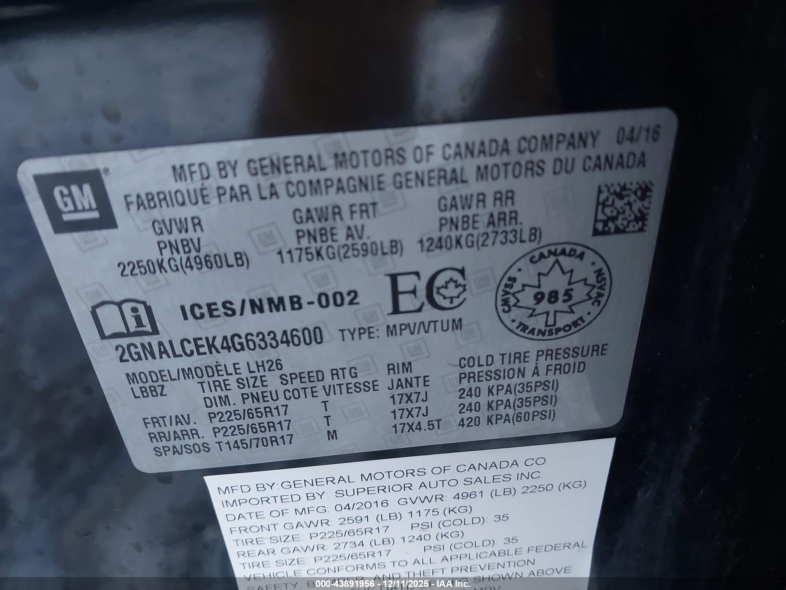 CHEVROLET EQUINOX image 9