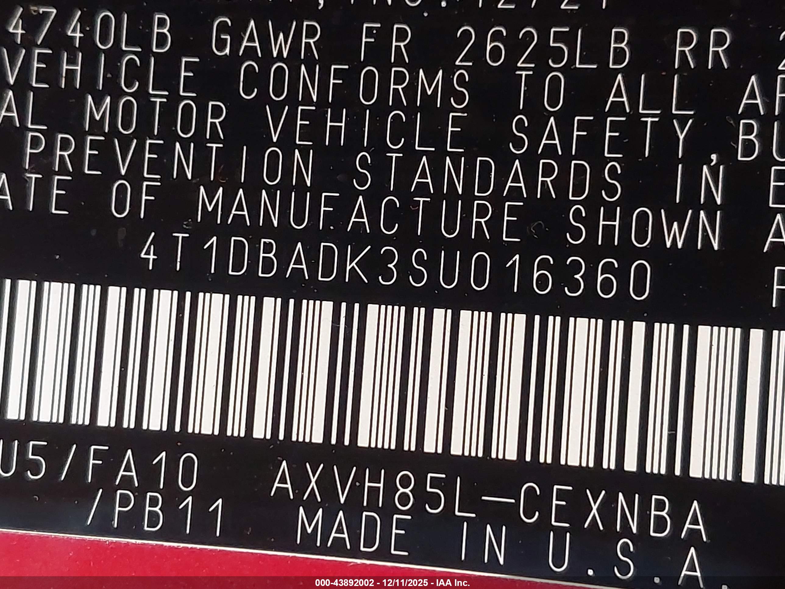 TOYOTA CAMRY image 9