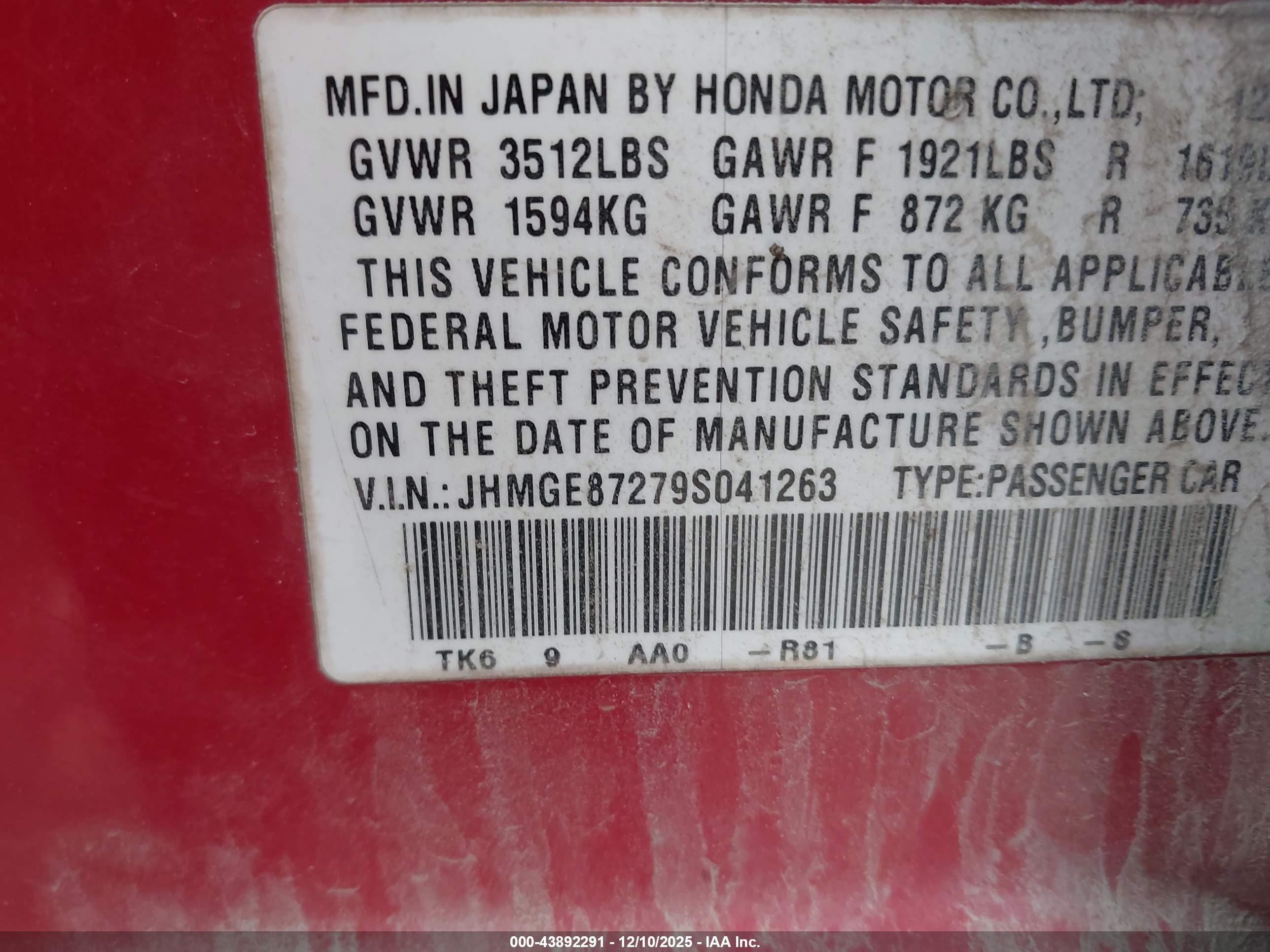 HONDA FIT image 9