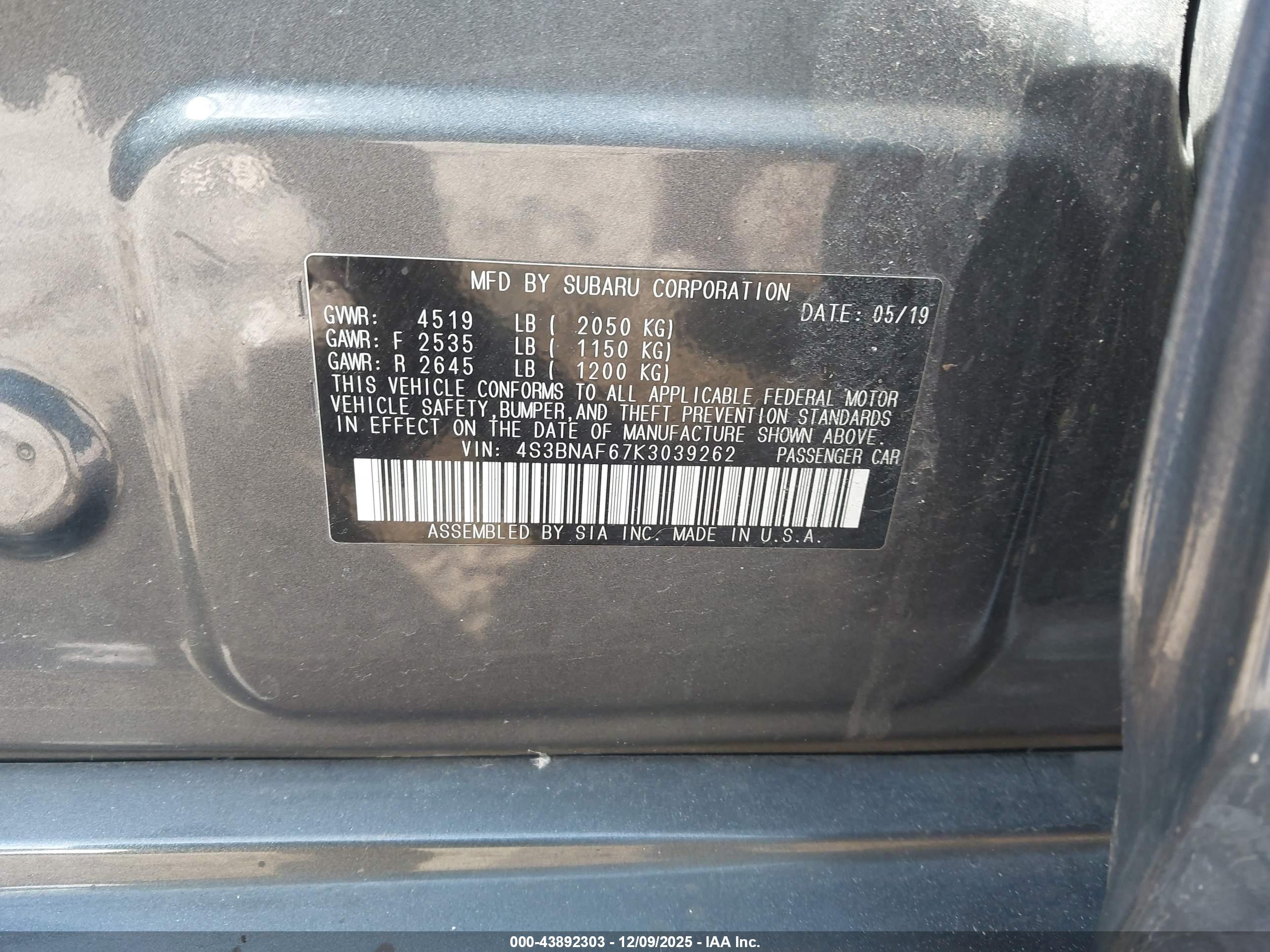 SUBARU LEGACY image 9