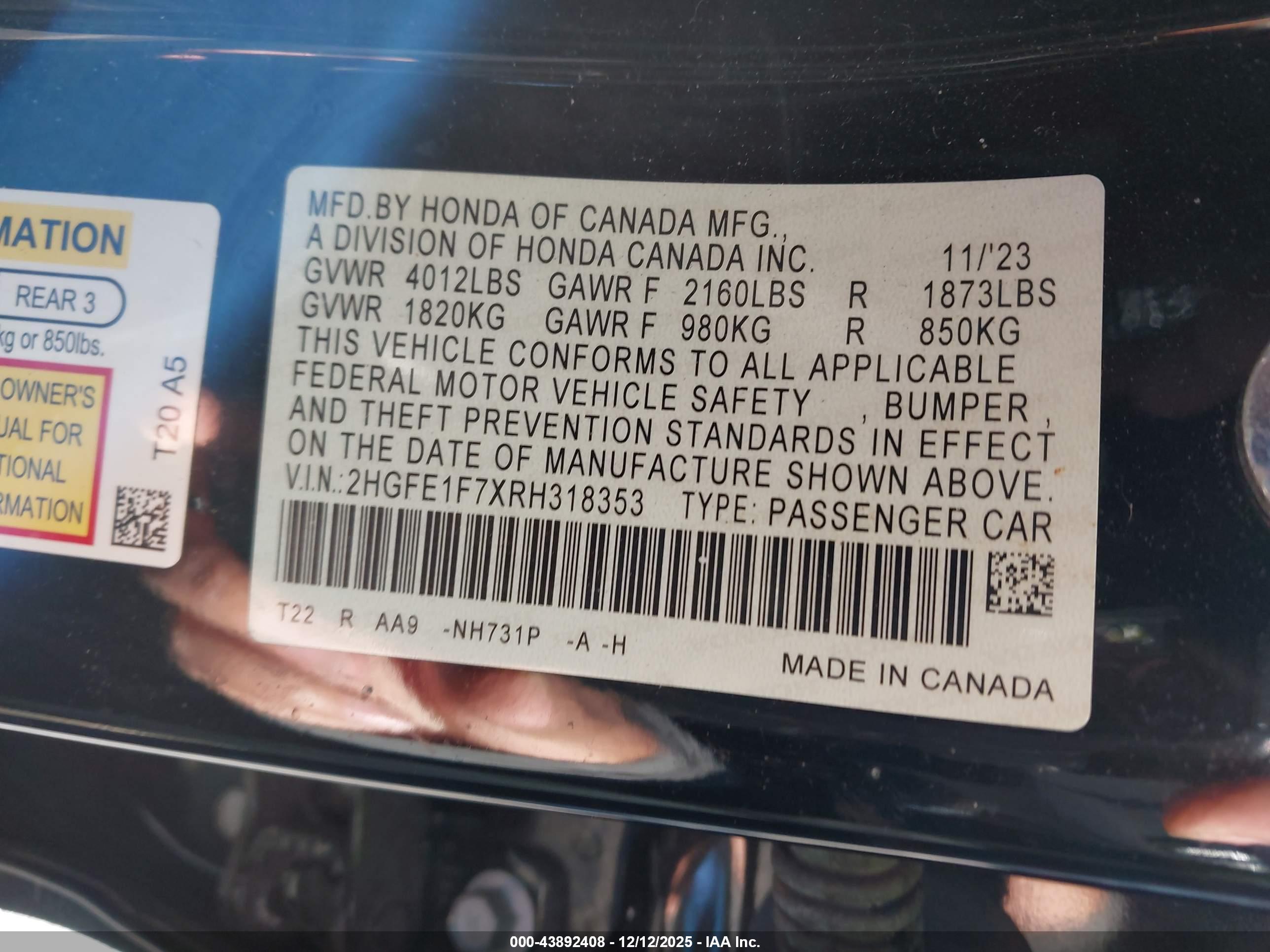 HONDA CIVIC image 9