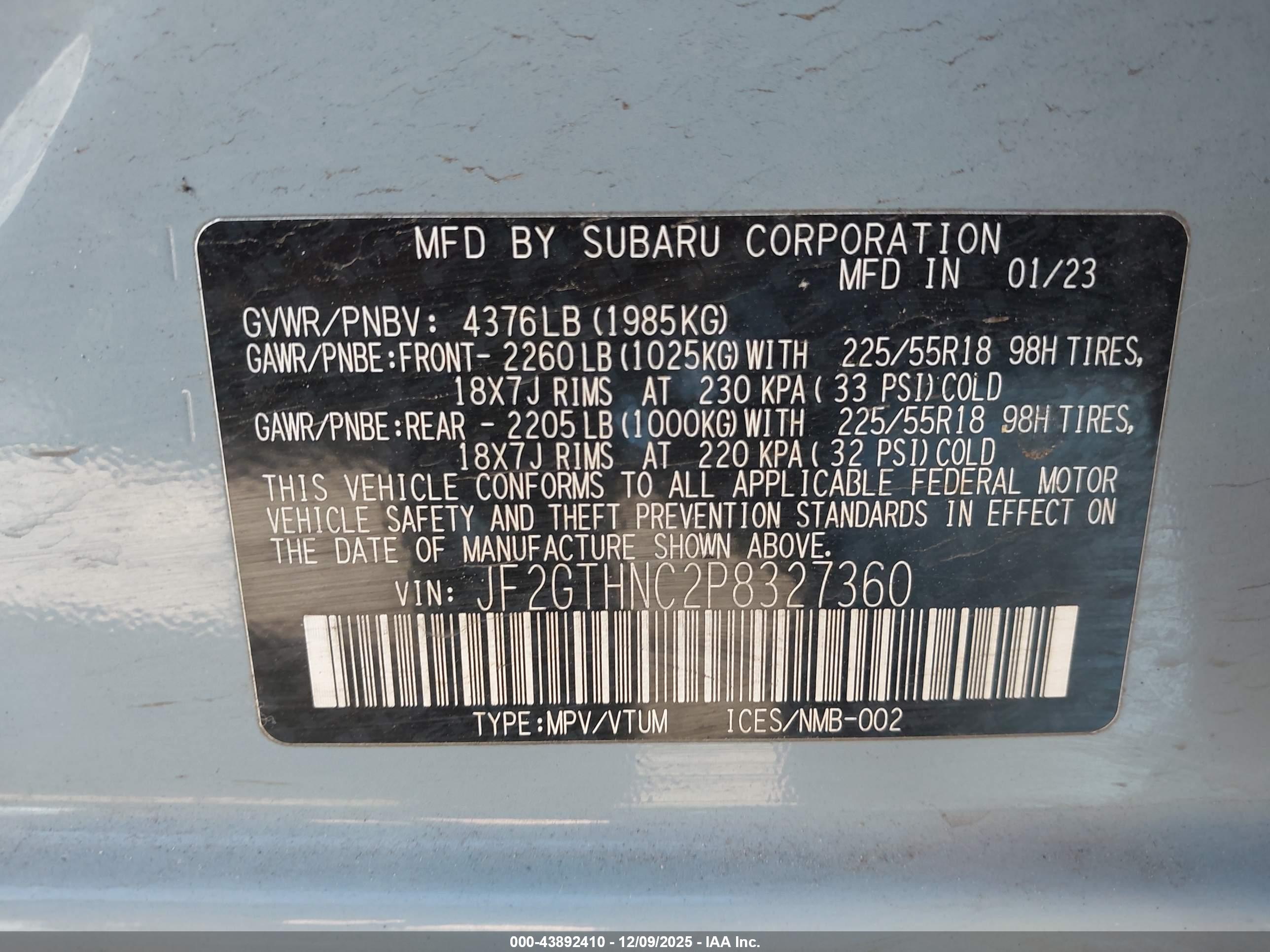 SUBARU CROSSTREK image 9