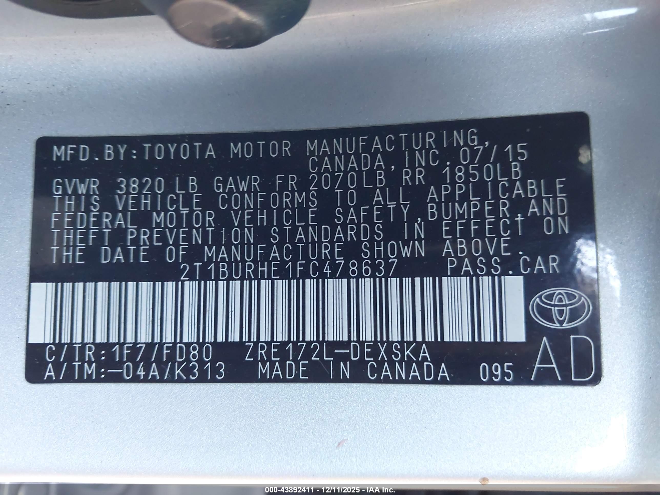 TOYOTA COROLLA image 9