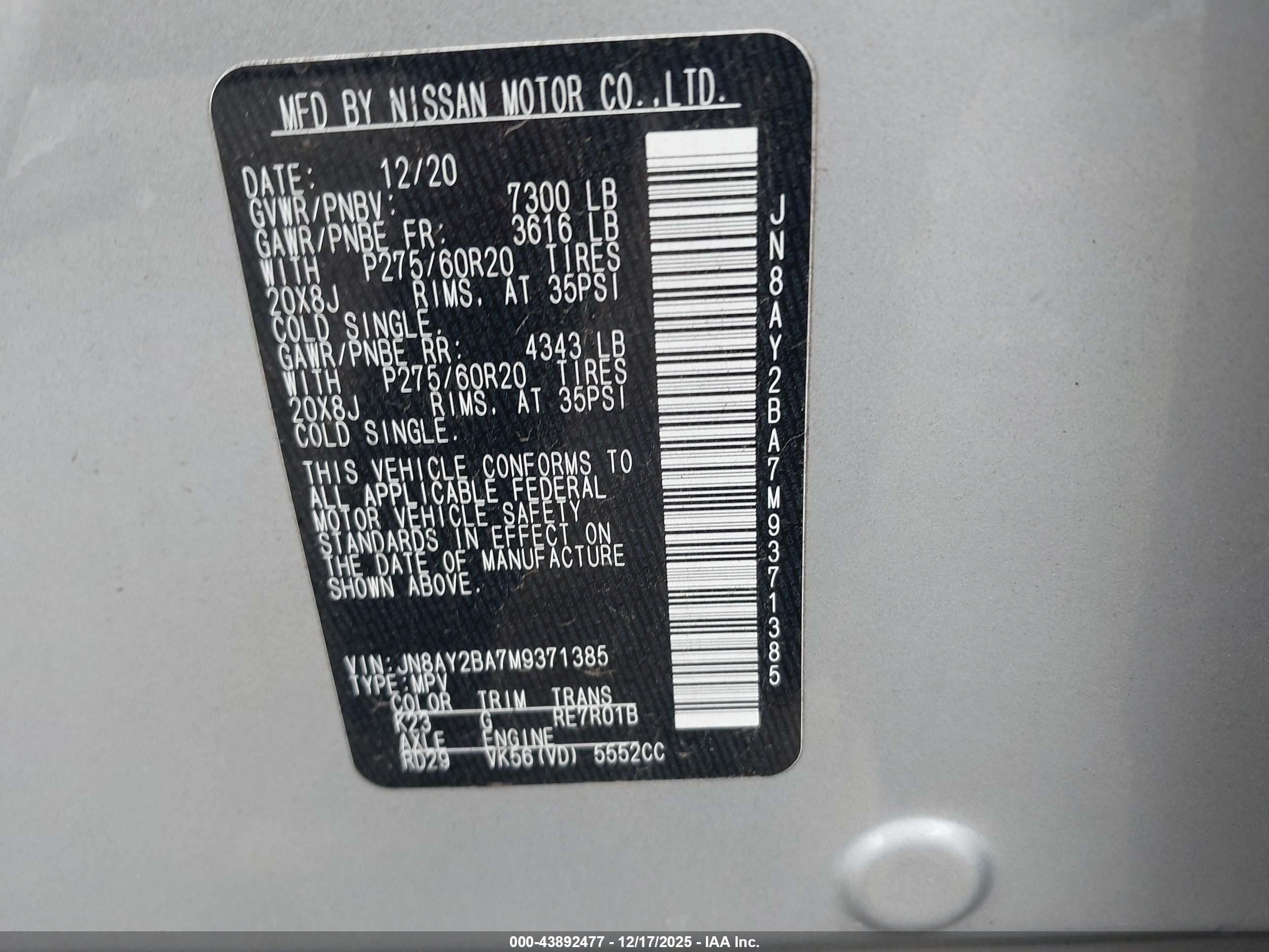 NISSAN ARMADA image 9