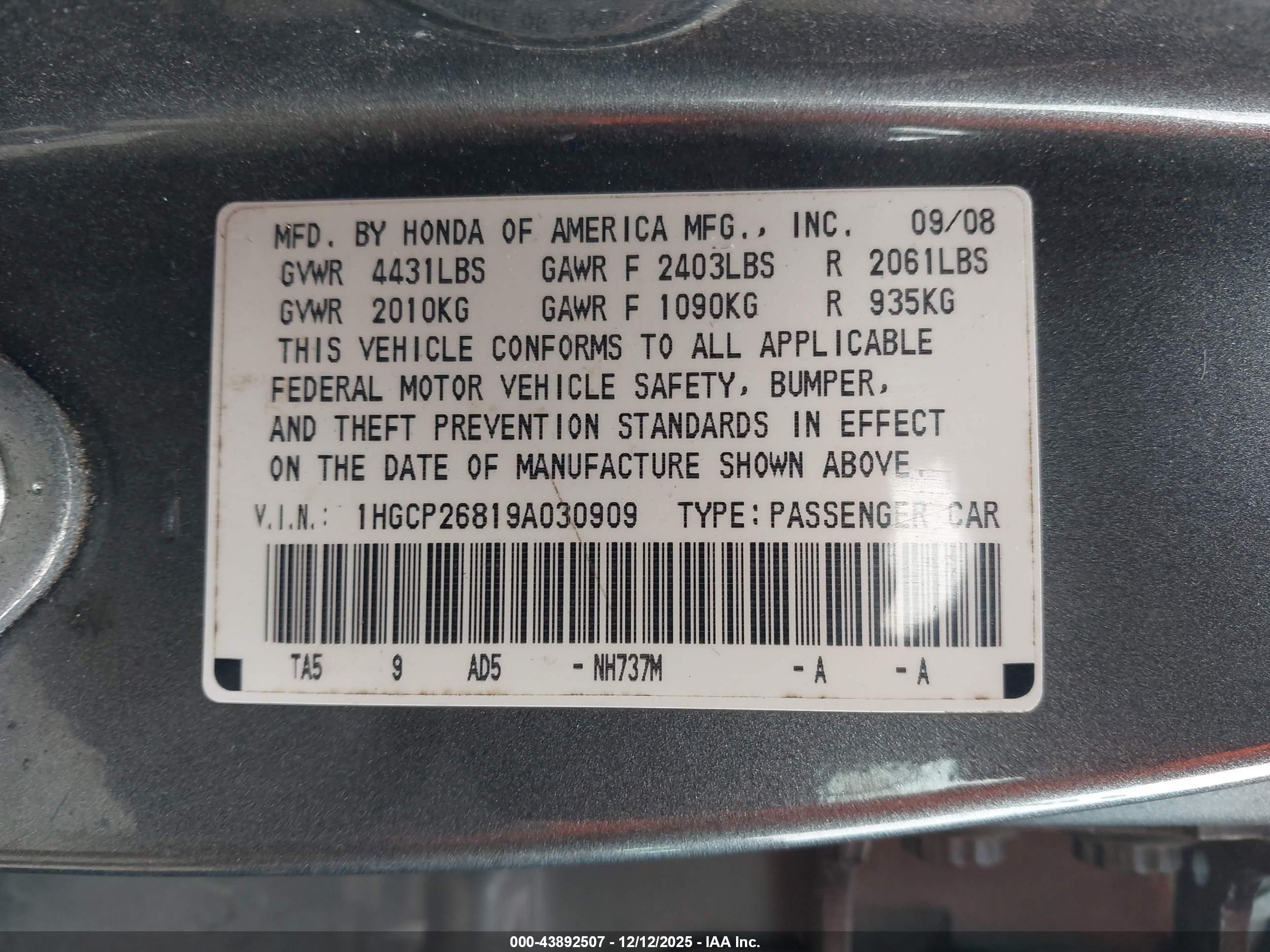 HONDA ACCORD image 9