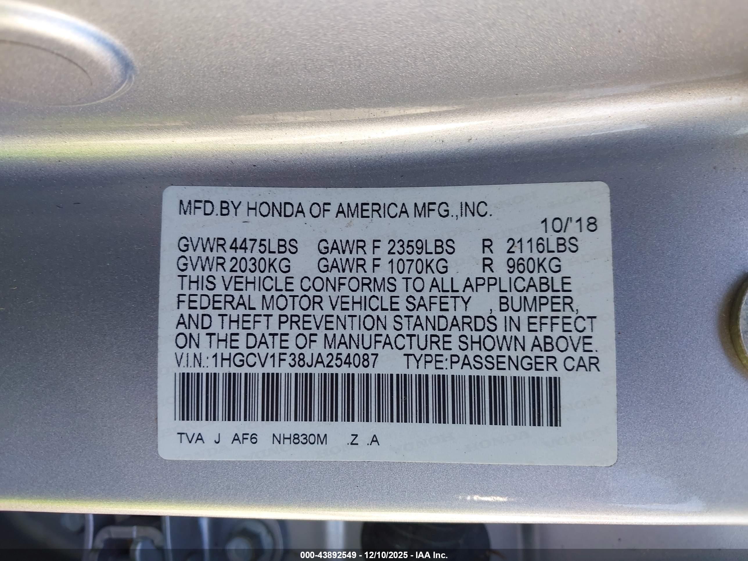 HONDA ACCORD image 9