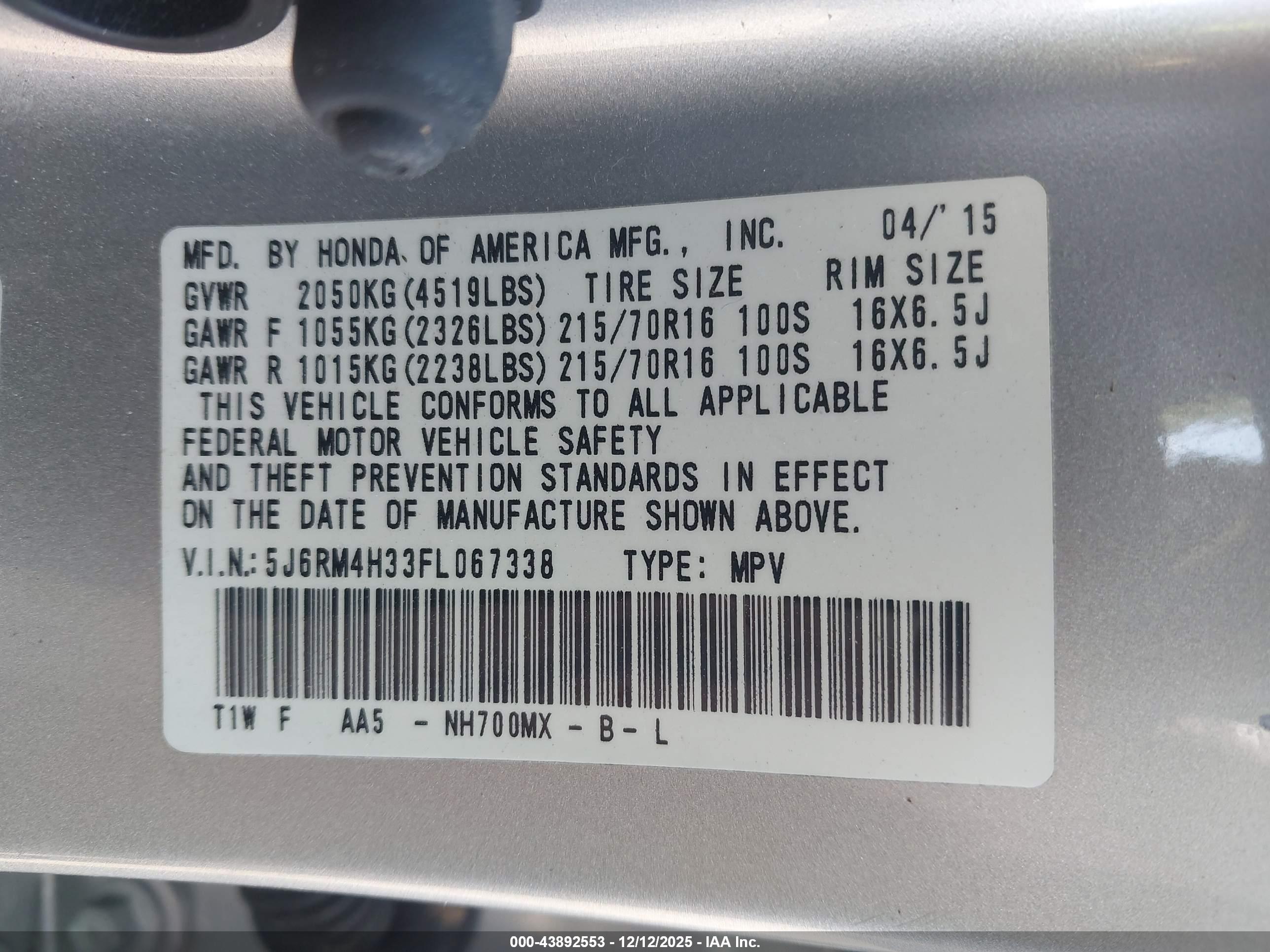 HONDA CR-V image 9