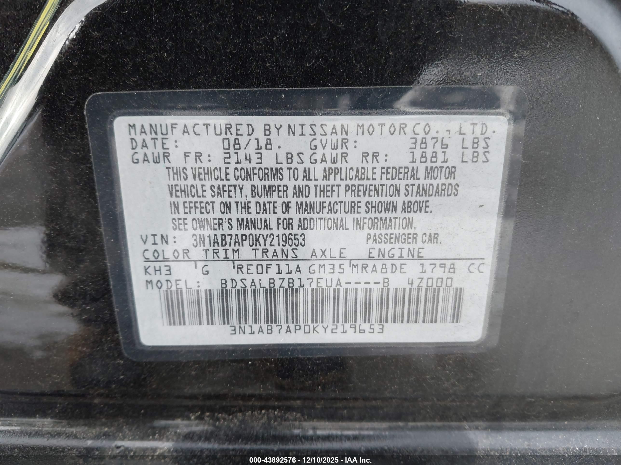 NISSAN SENTRA image 9