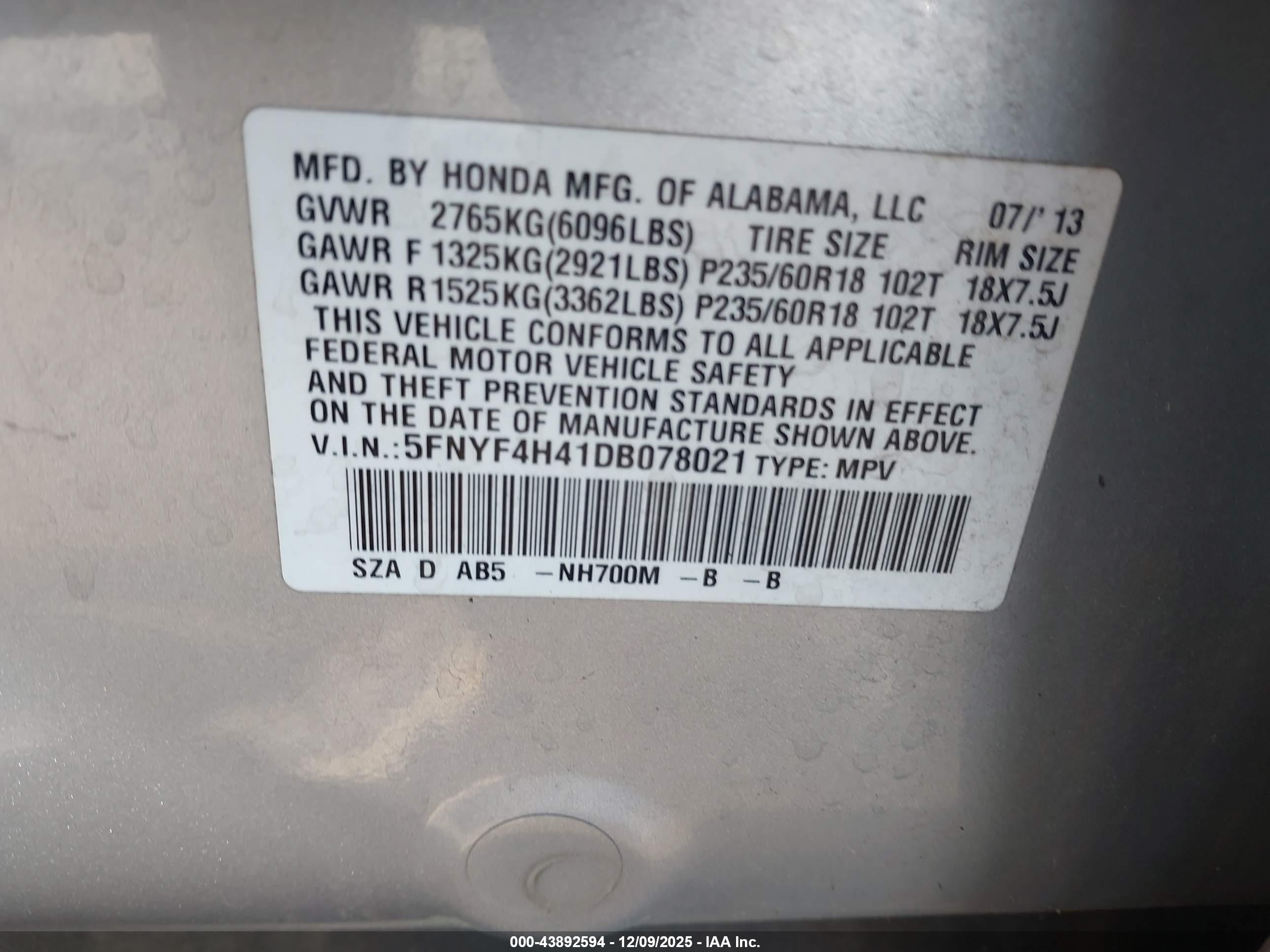 HONDA PILOT image 9