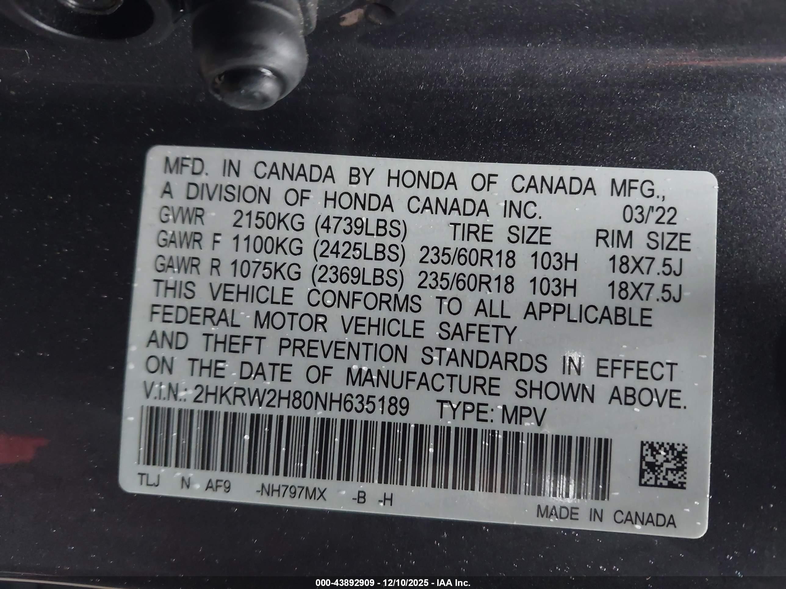 HONDA CR-V image 9
